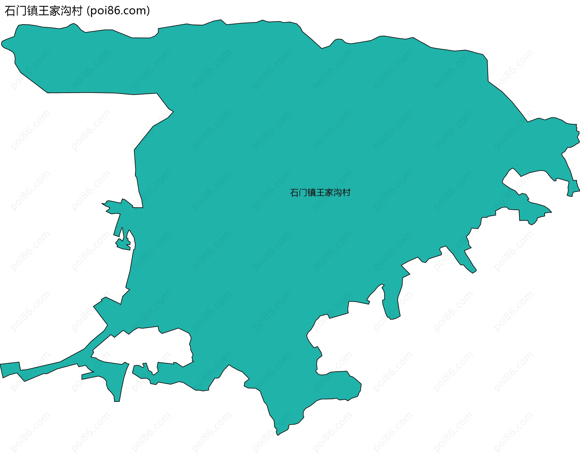石门镇王家沟村边界地图