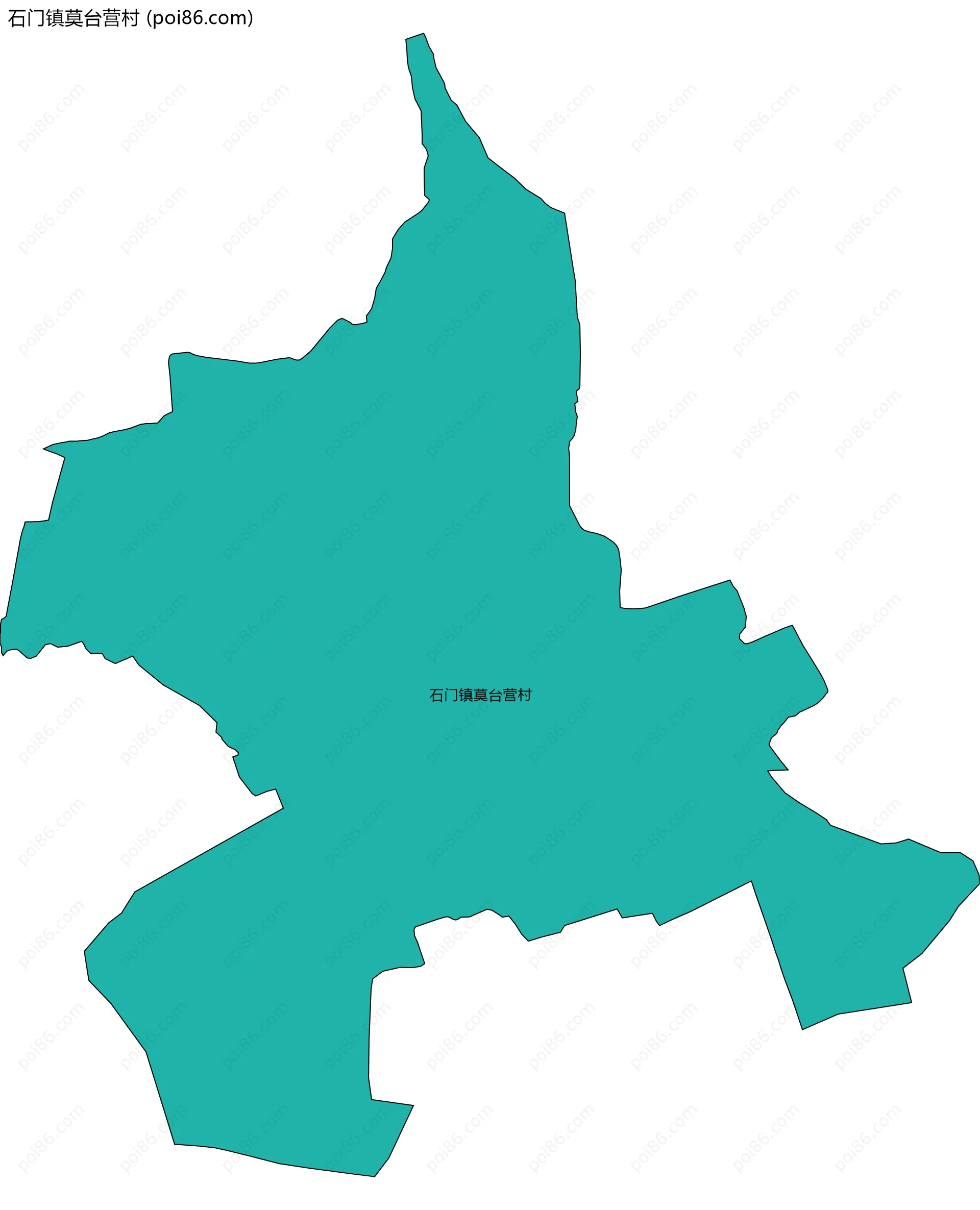 石门镇莫台营村边界地图