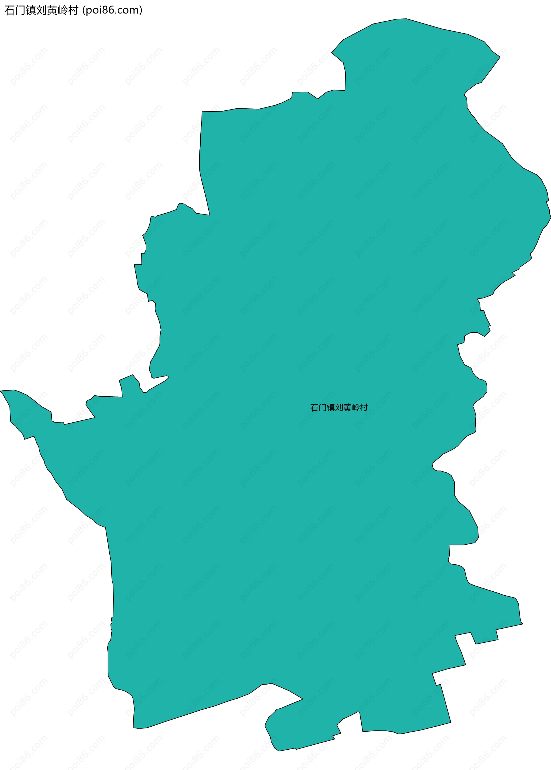 石门镇刘黄岭村边界地图