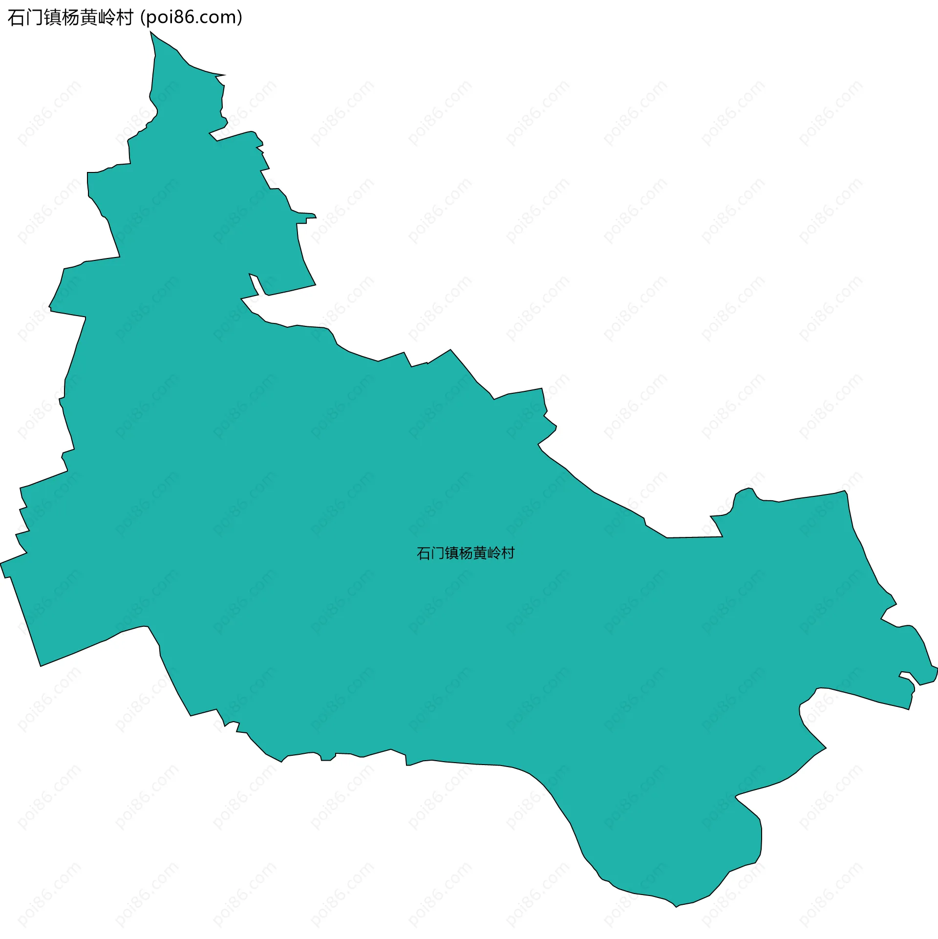 石门镇杨黄岭村边界地图