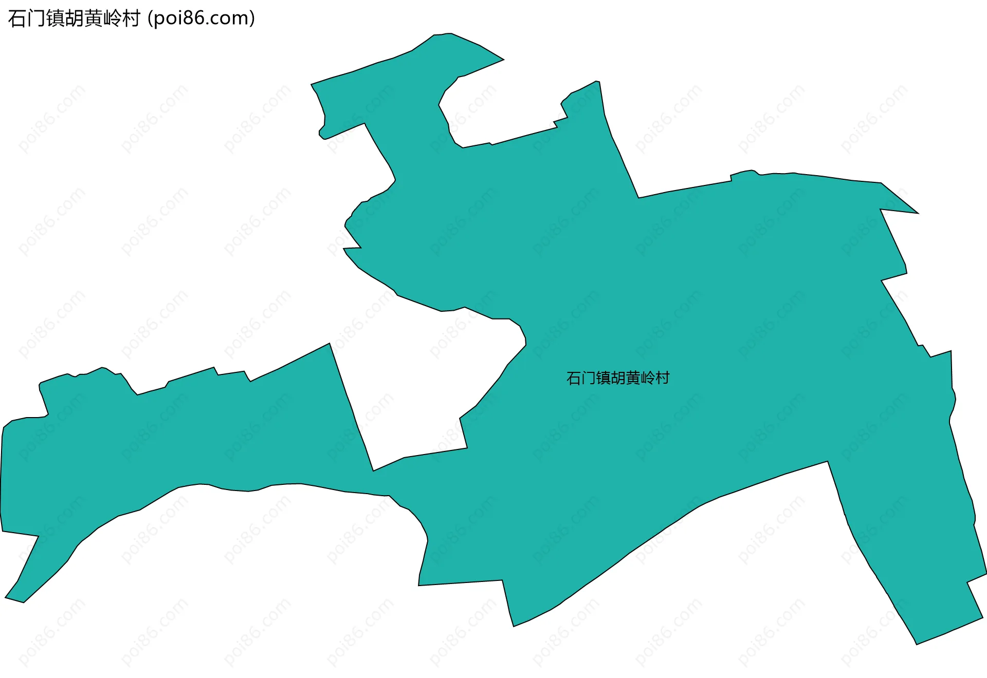 石门镇胡黄岭村边界地图