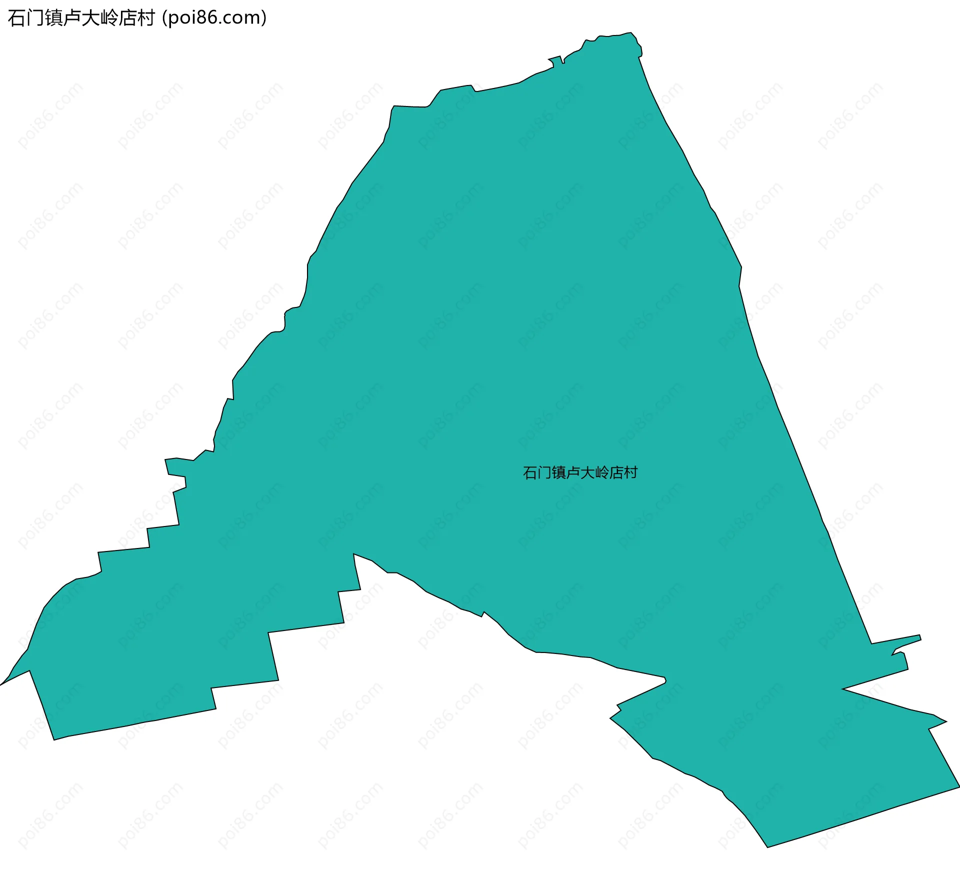 石门镇卢大岭店村边界地图