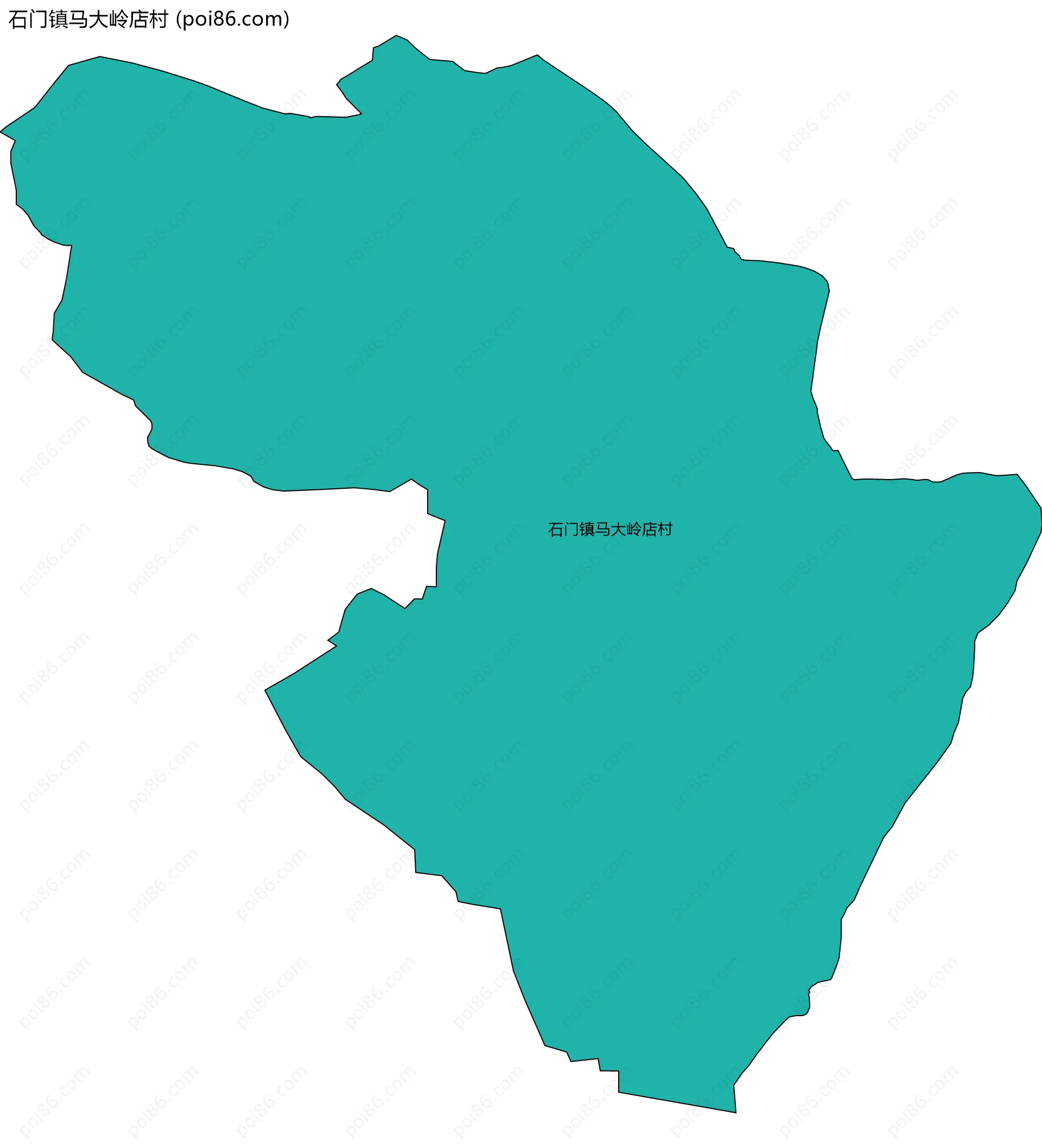 石门镇马大岭店村边界地图