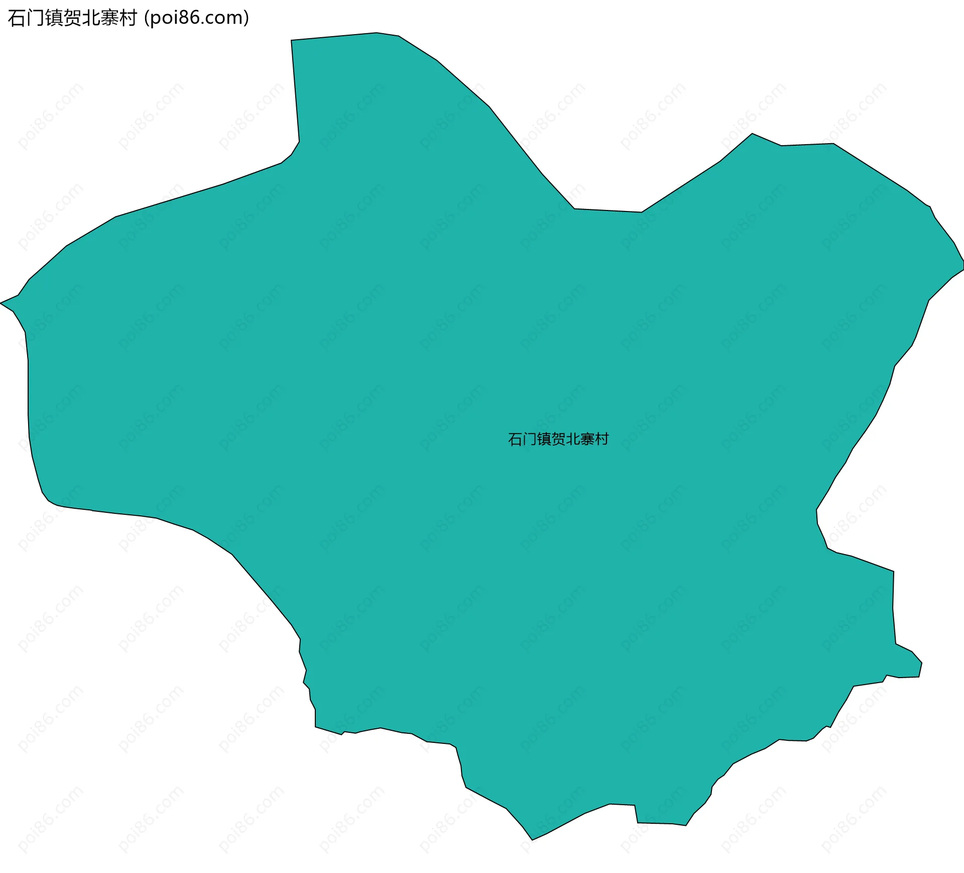 石门镇贺北寨村边界地图