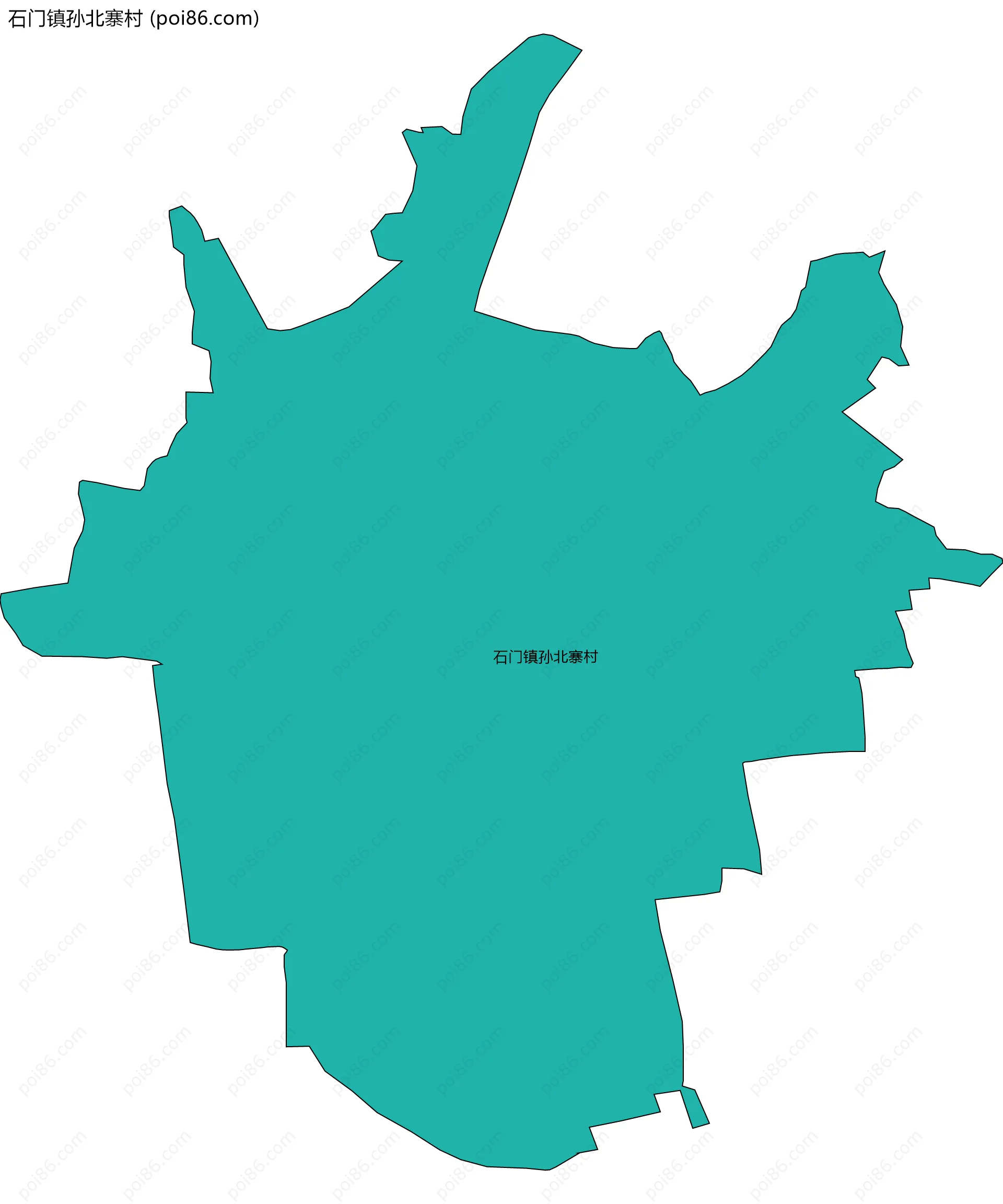 石门镇孙北寨村边界地图