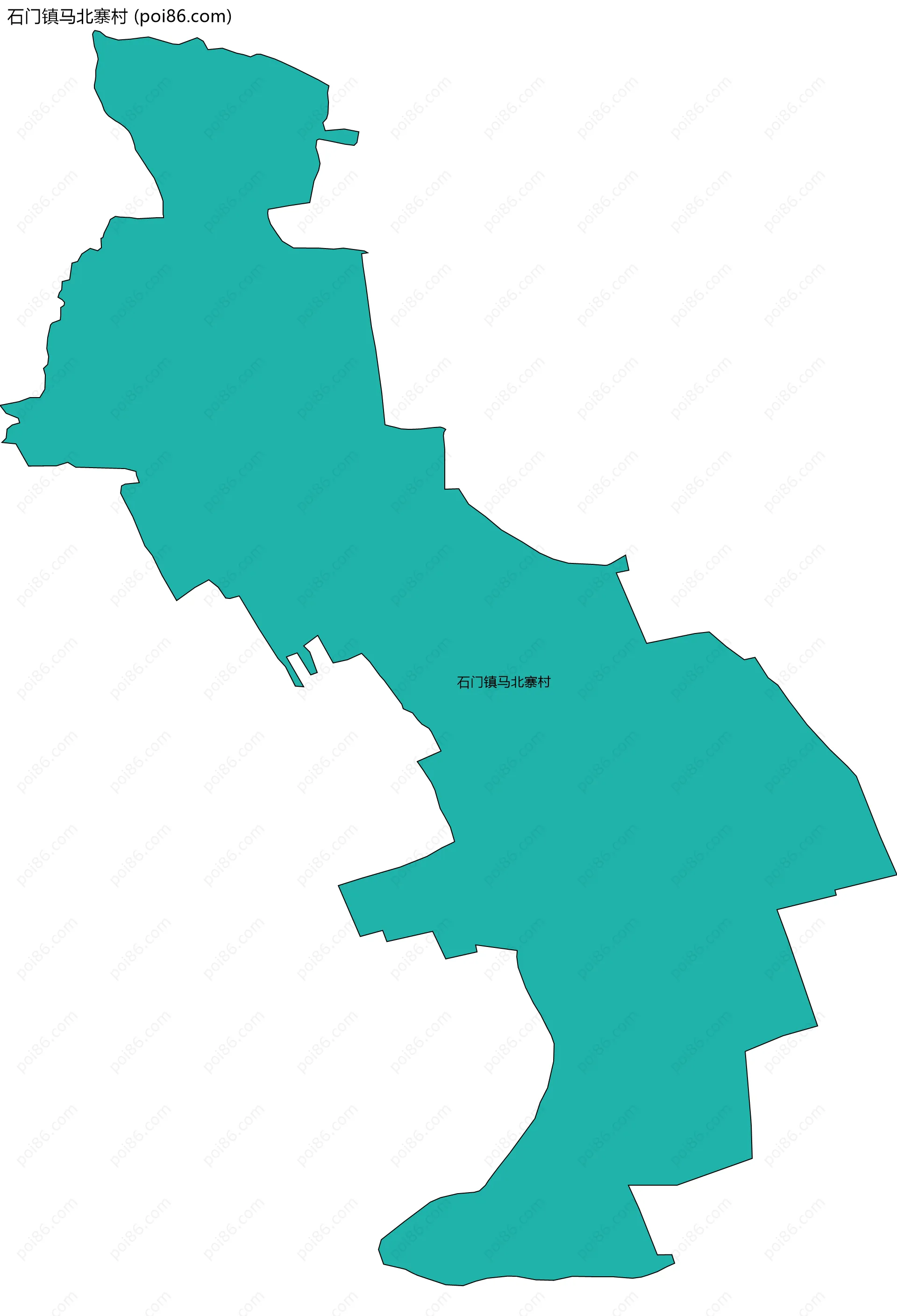 石门镇马北寨村边界地图