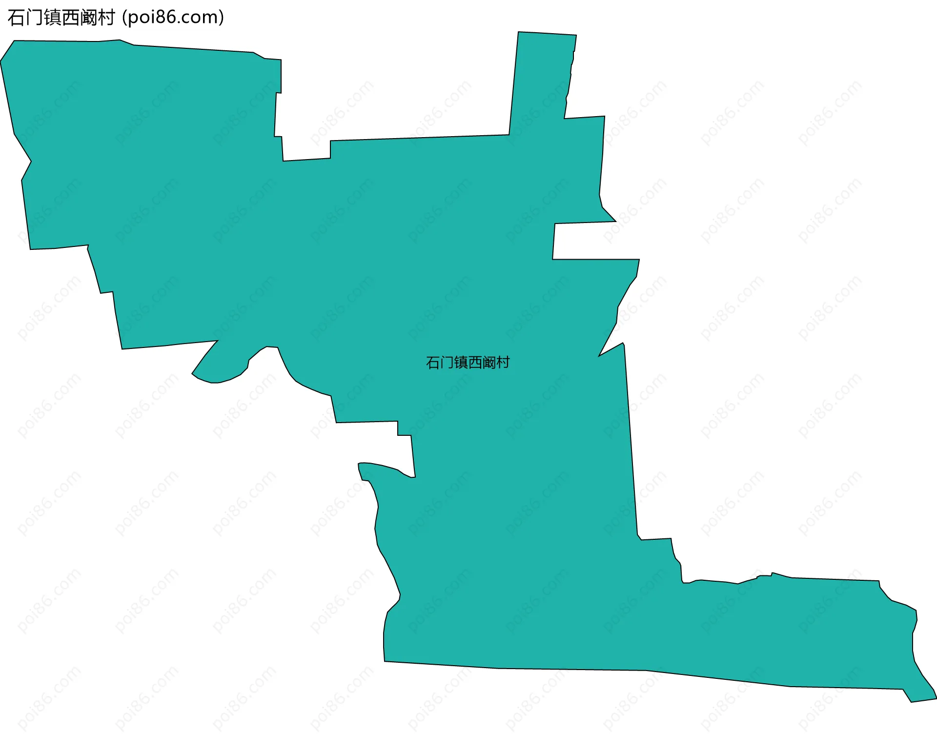 石门镇西阚村边界地图
