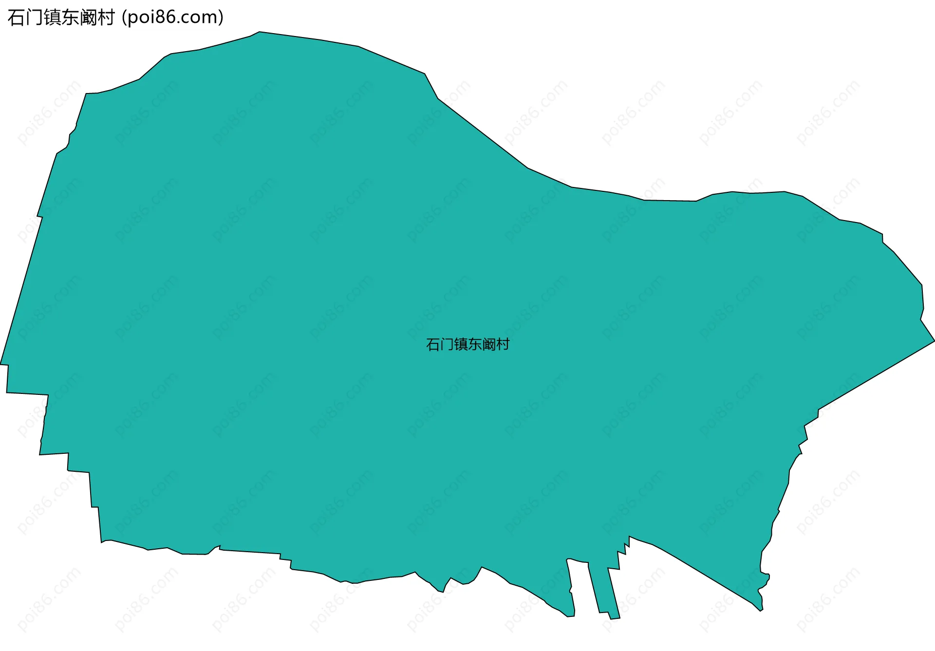 石门镇东阚村边界地图