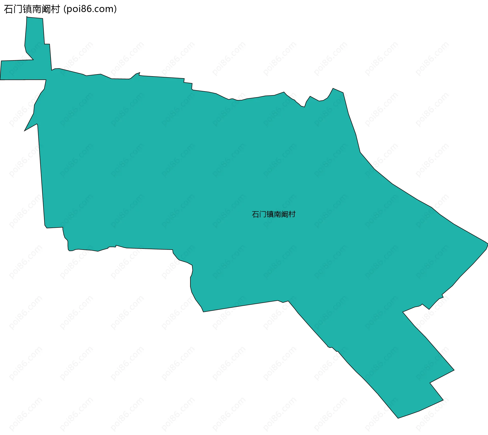 石门镇南阚村边界地图