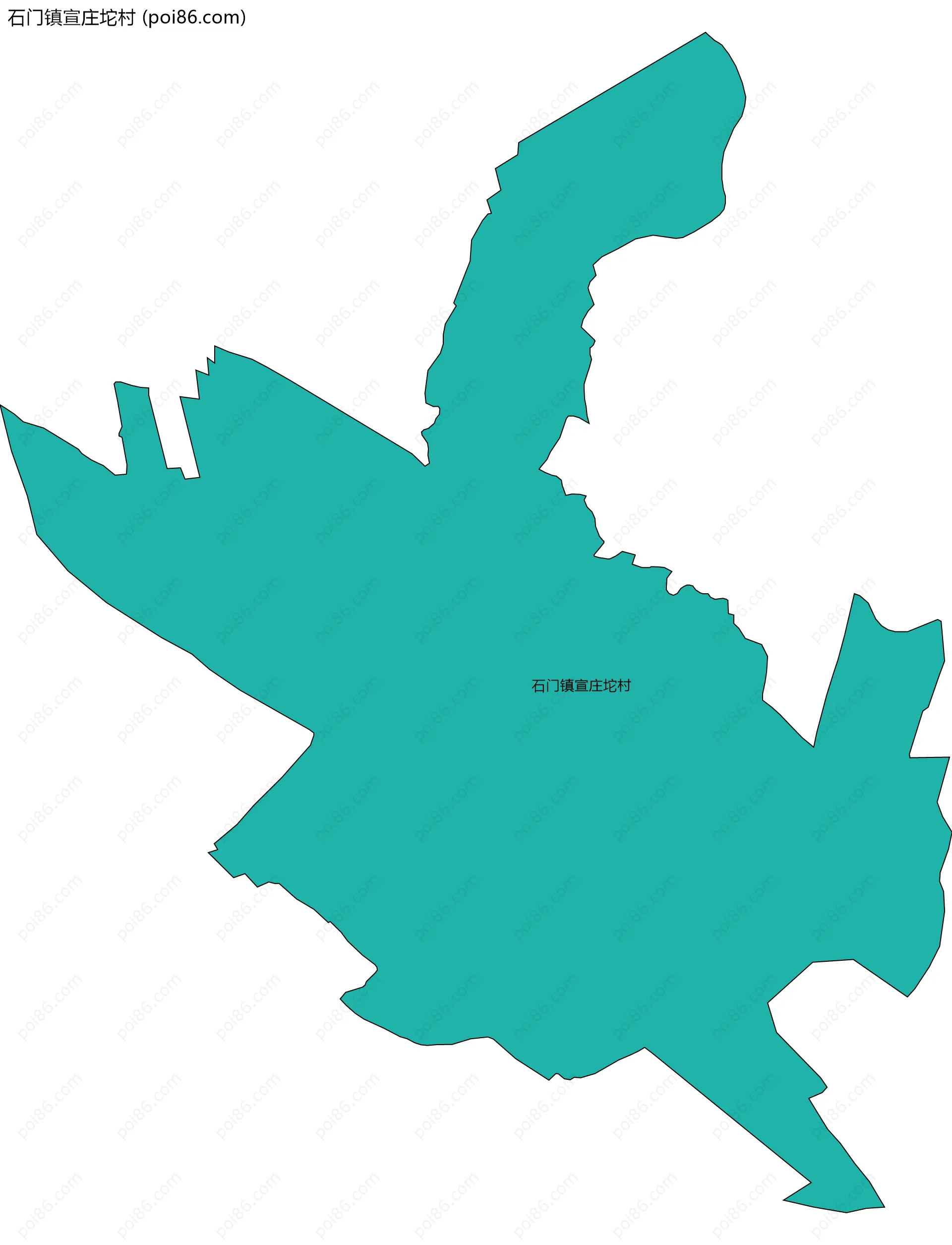 石门镇宣庄坨村边界地图