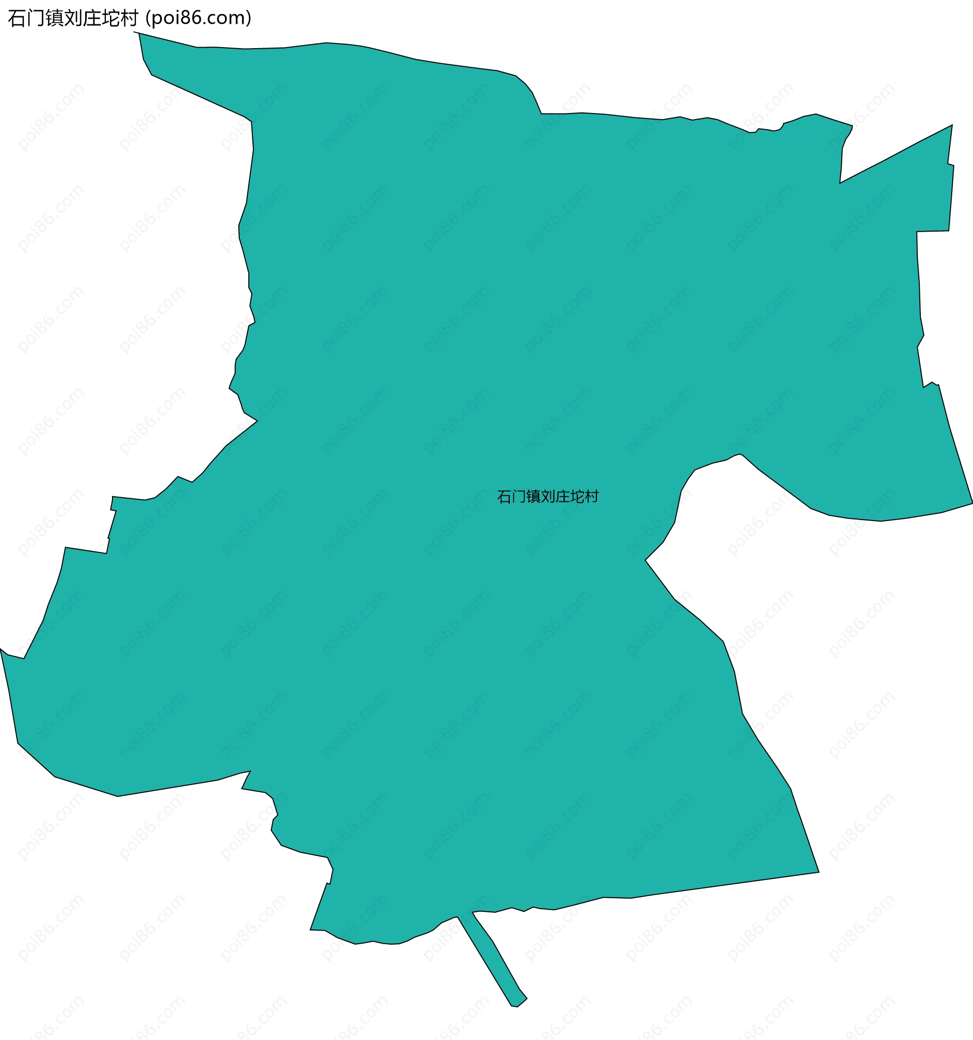 石门镇刘庄坨村边界地图