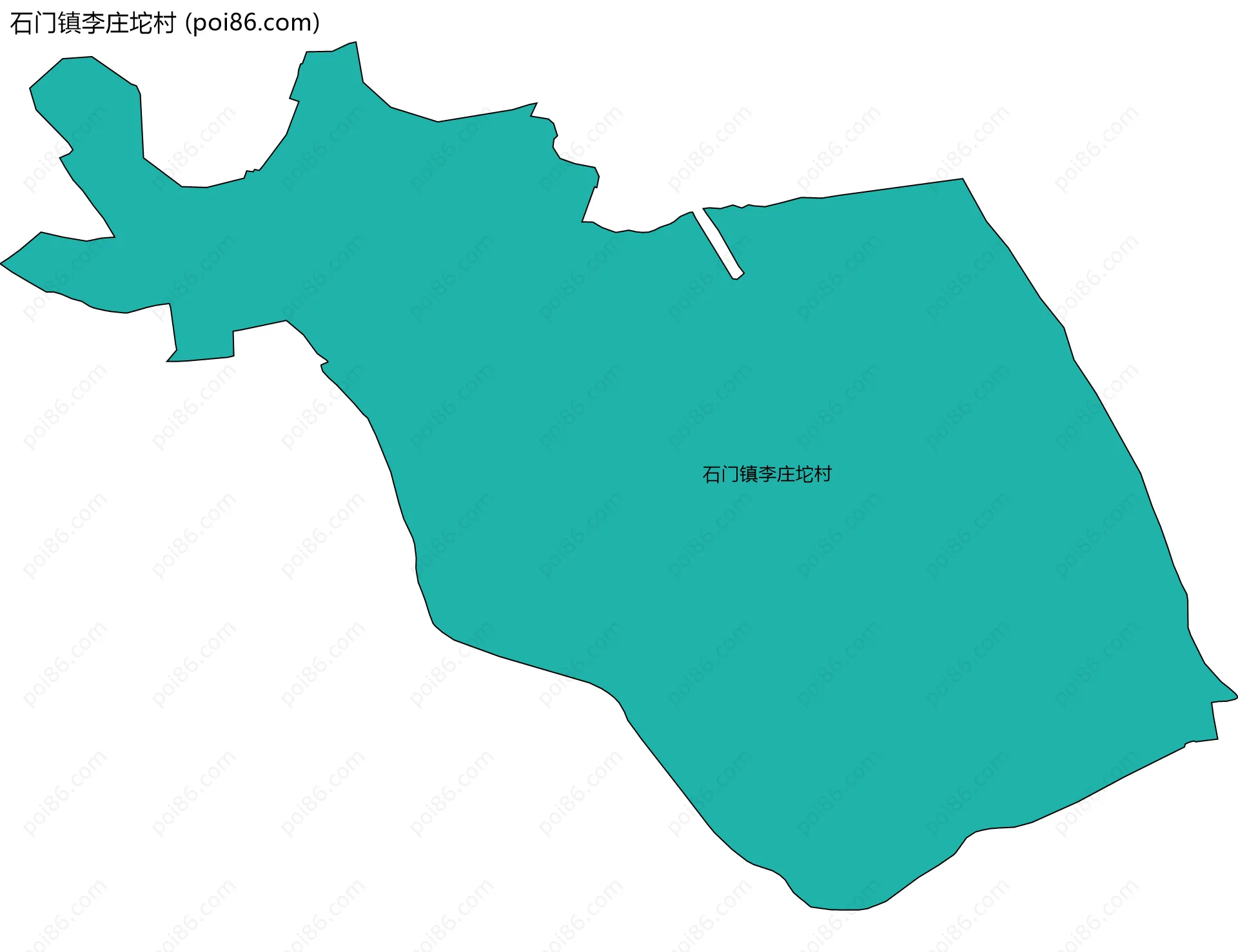 石门镇李庄坨村边界地图