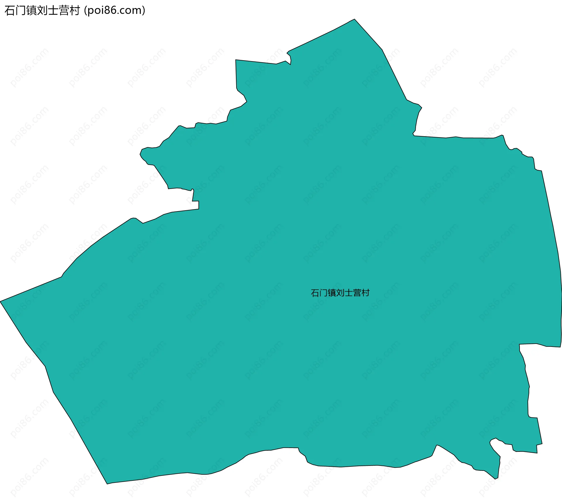 石门镇刘士营村边界地图