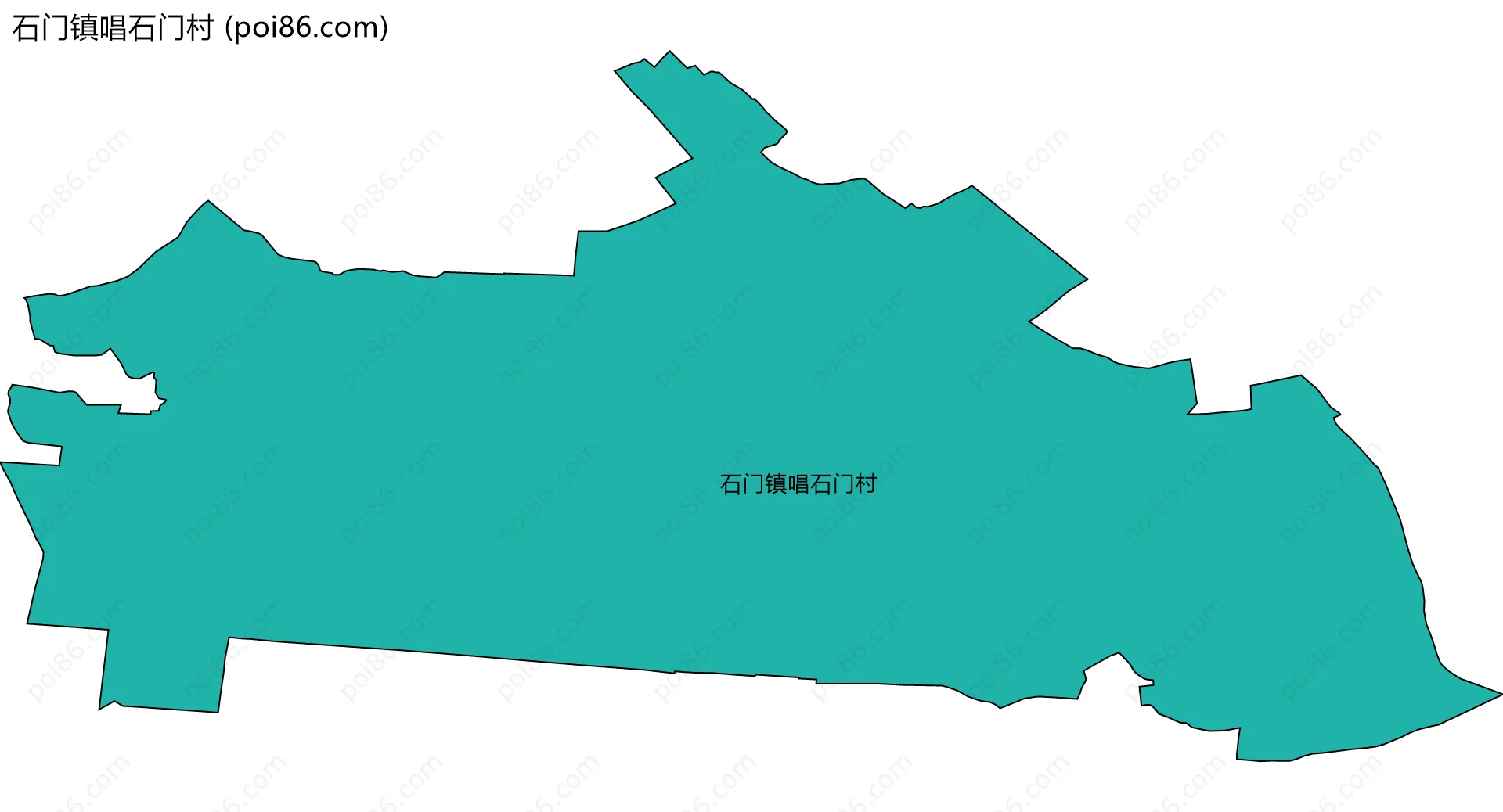 石门镇唱石门村边界地图