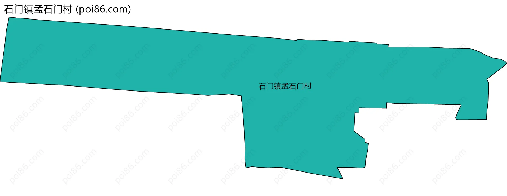 石门镇孟石门村边界地图