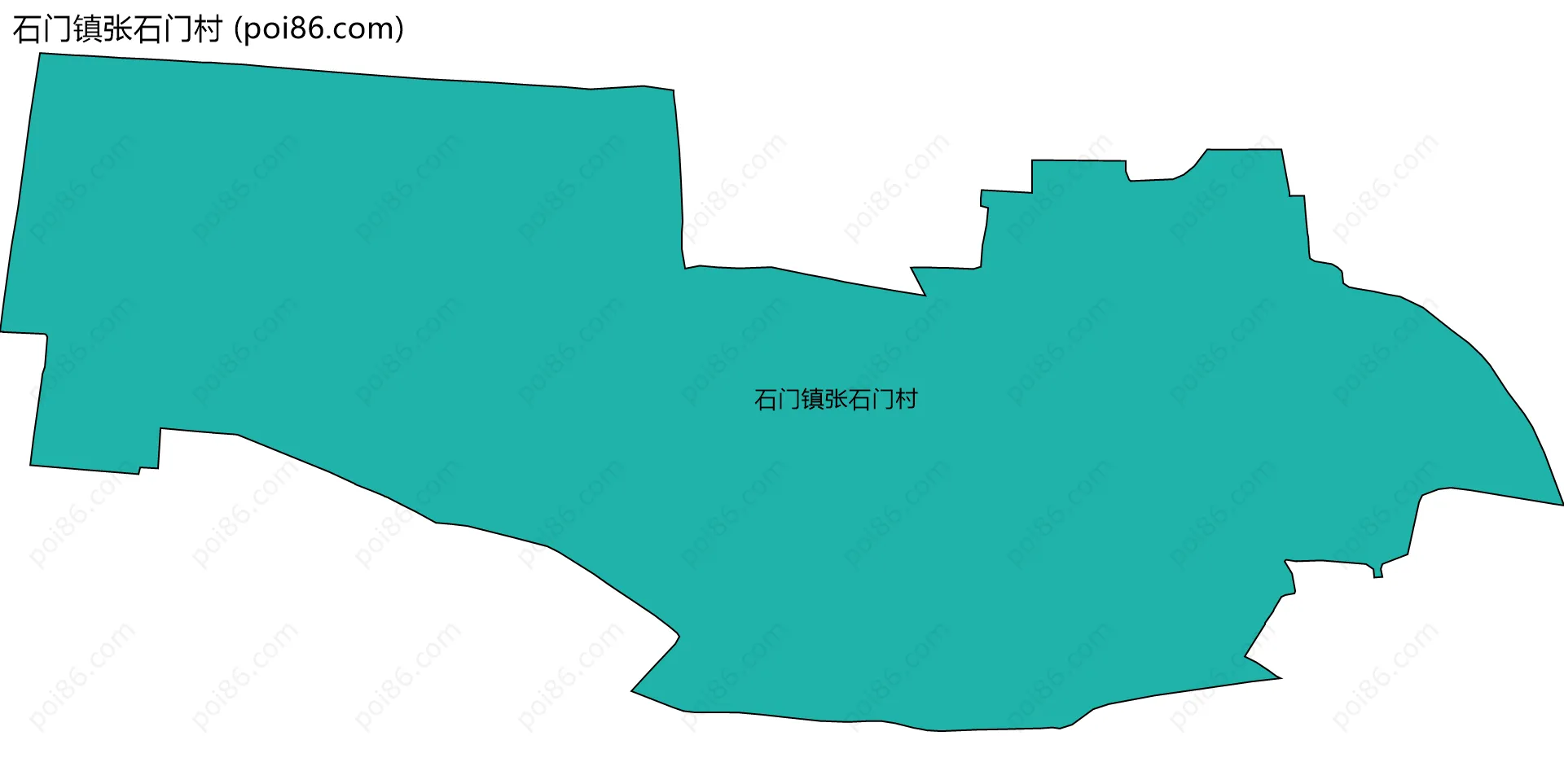 石门镇张石门村边界地图