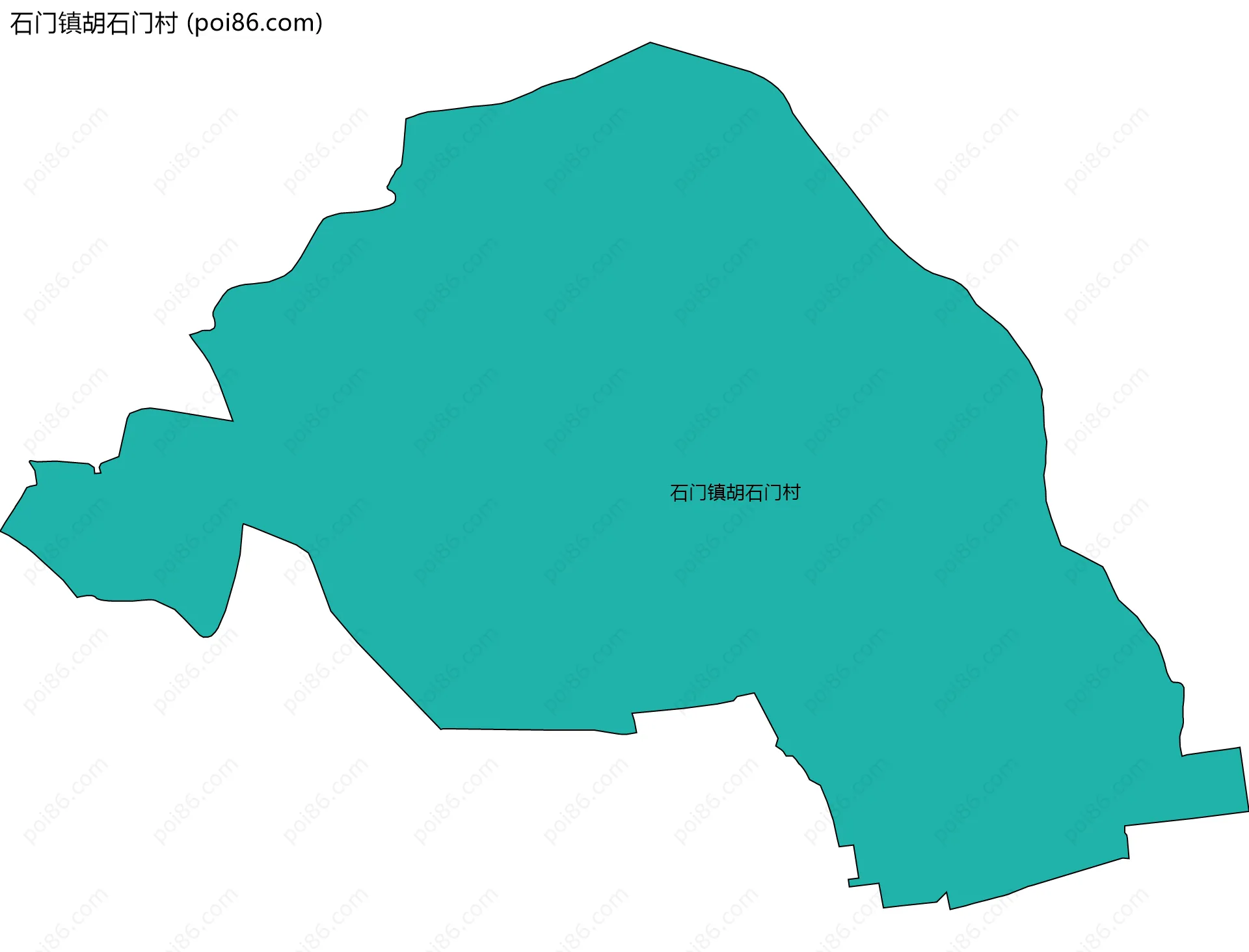 石门镇胡石门村边界地图