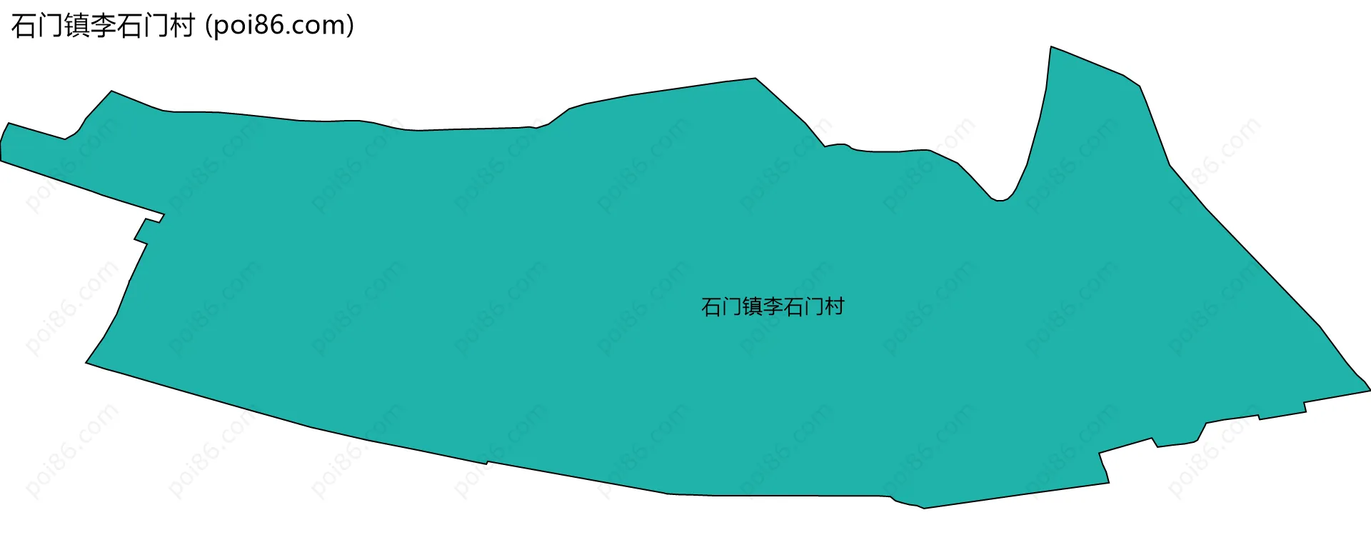石门镇李石门村边界地图