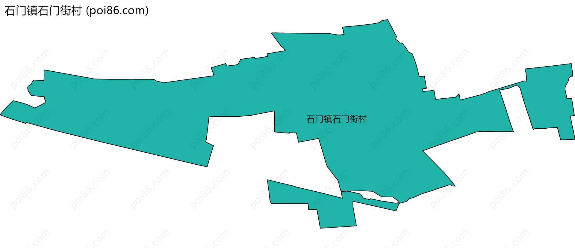 石门镇石门街村边界地图