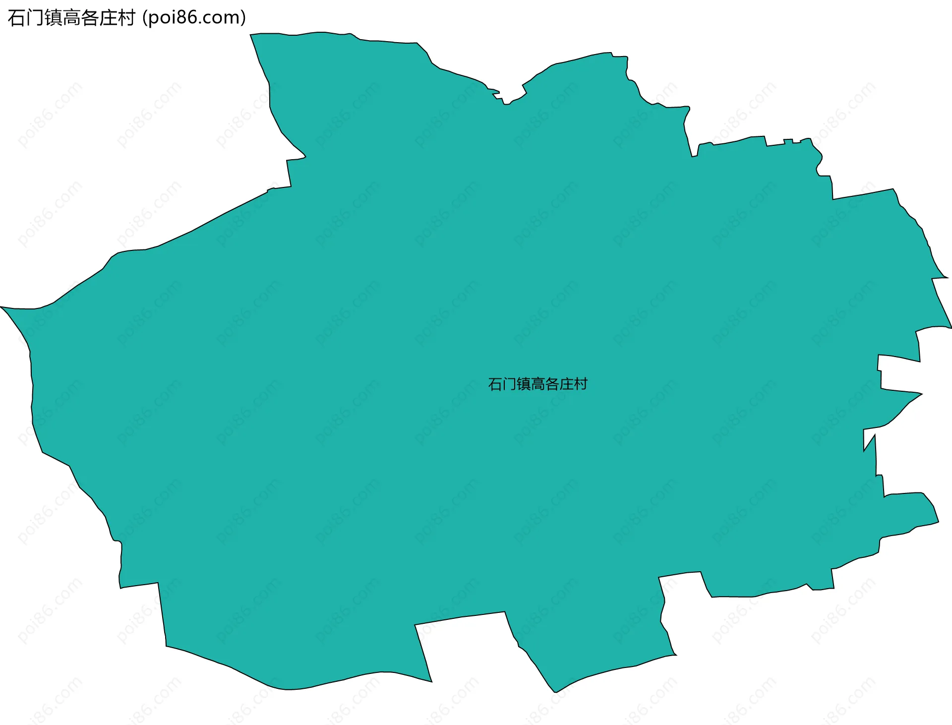 石门镇高各庄村边界地图
