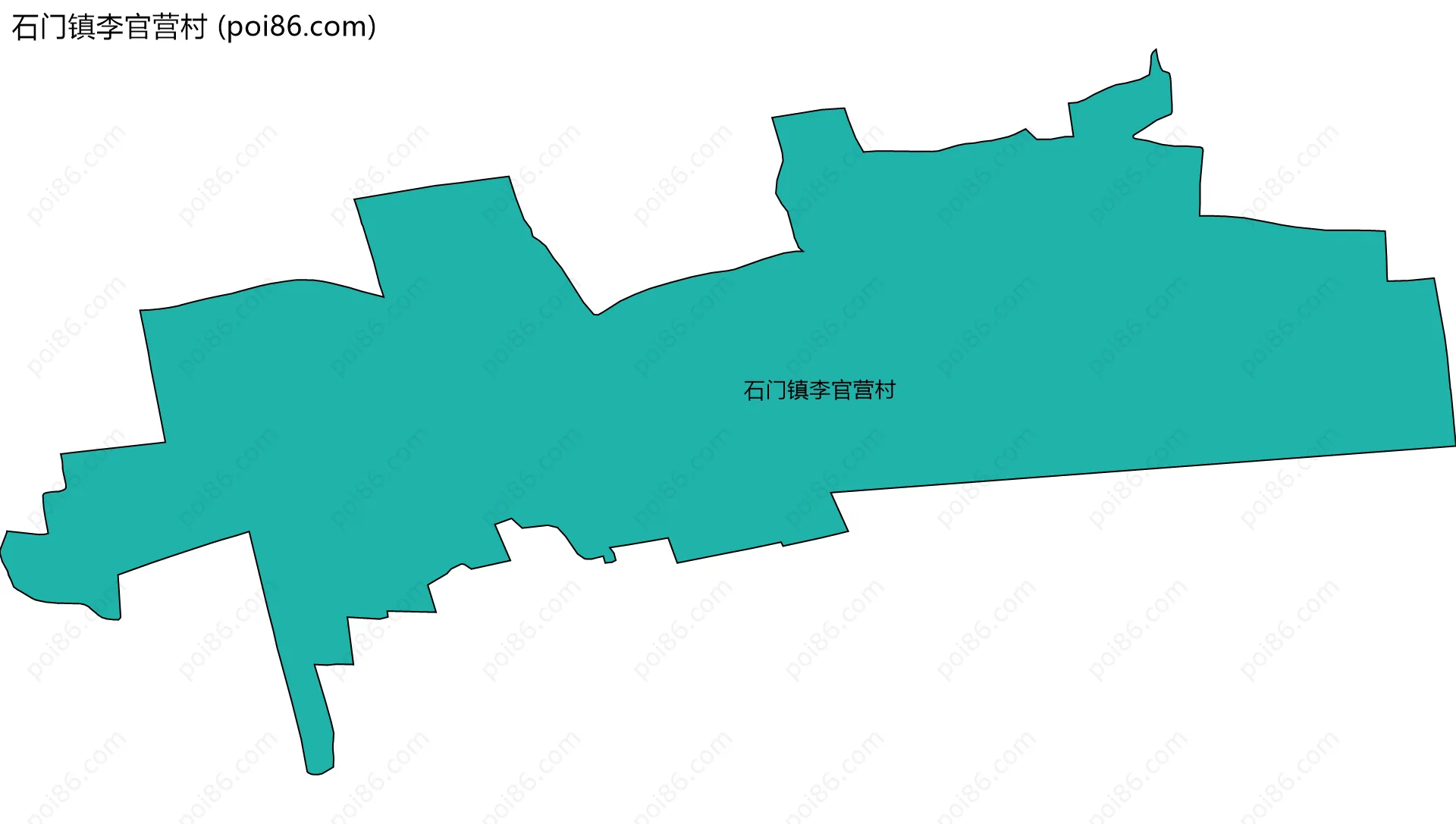 石门镇李官营村边界地图