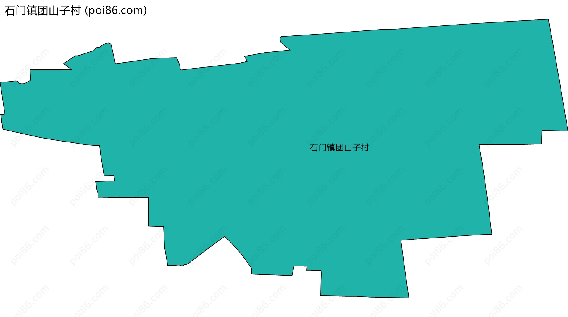 石门镇团山子村边界地图