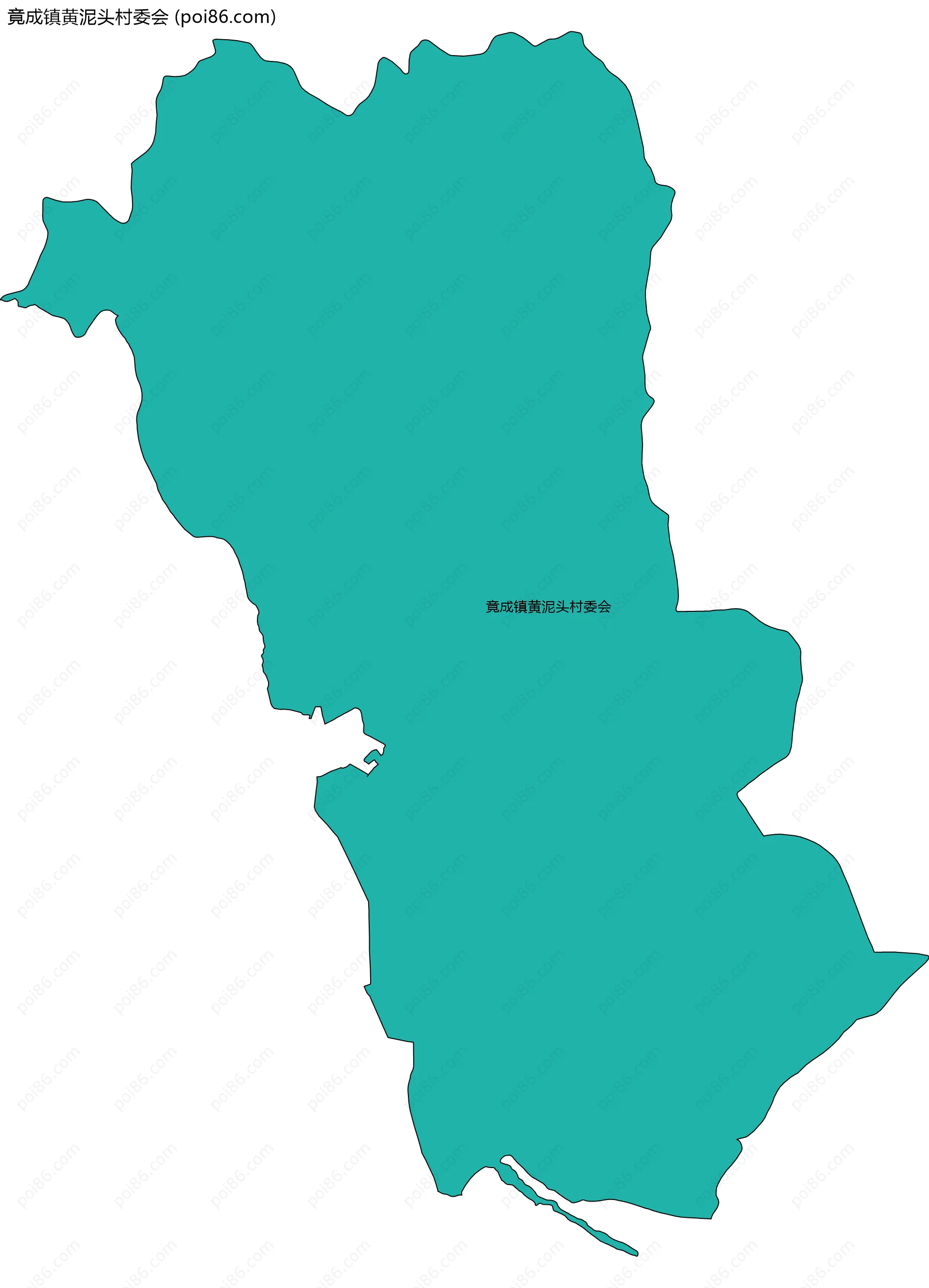 竟成镇黄泥头村委会边界地图