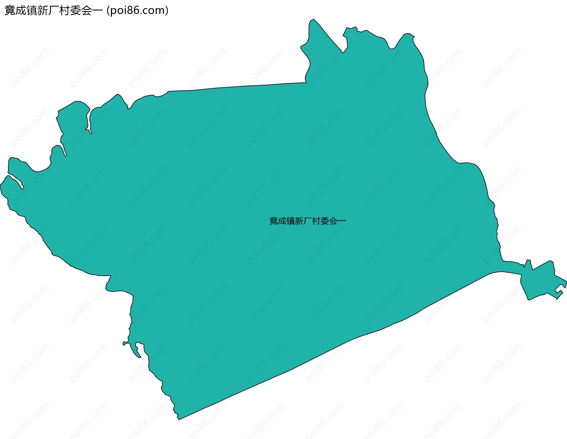 竟成镇新厂村委会一边界地图