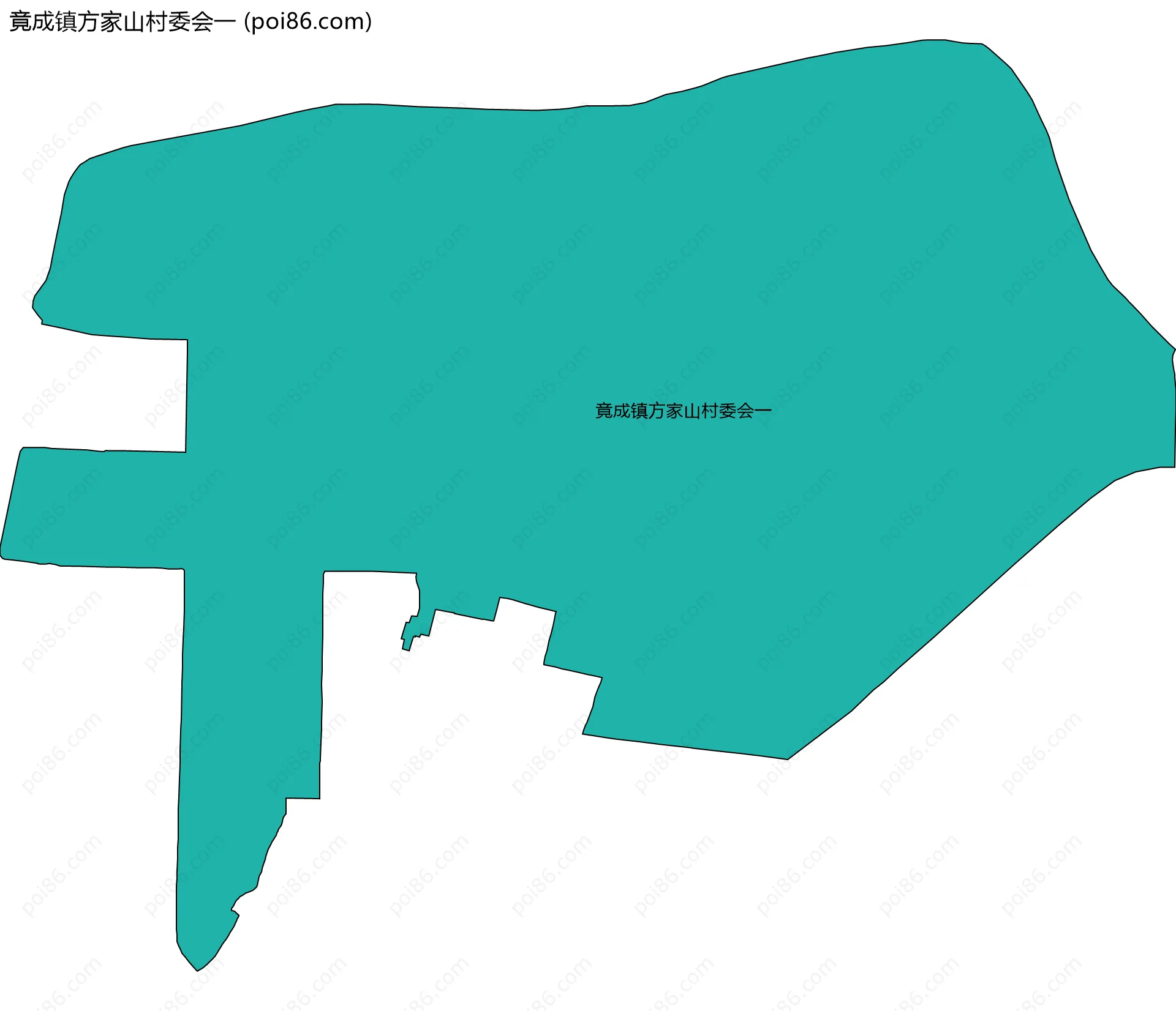竟成镇方家山村委会一边界地图
