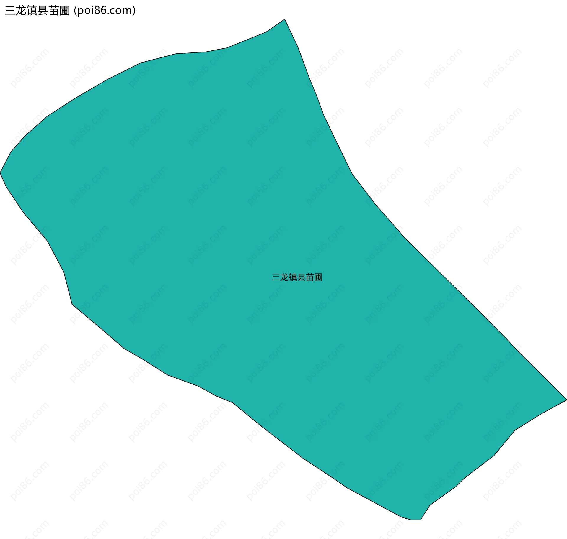 三龙镇县苗圃边界地图