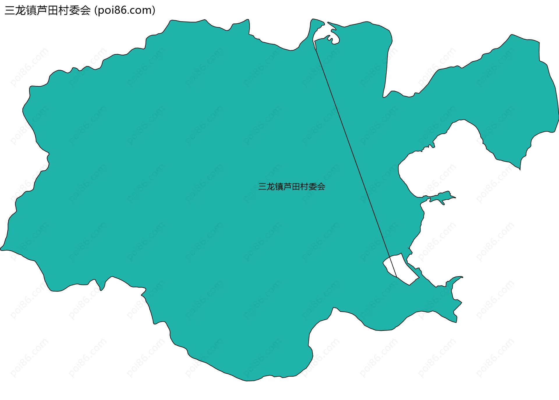 三龙镇芦田村委会边界地图