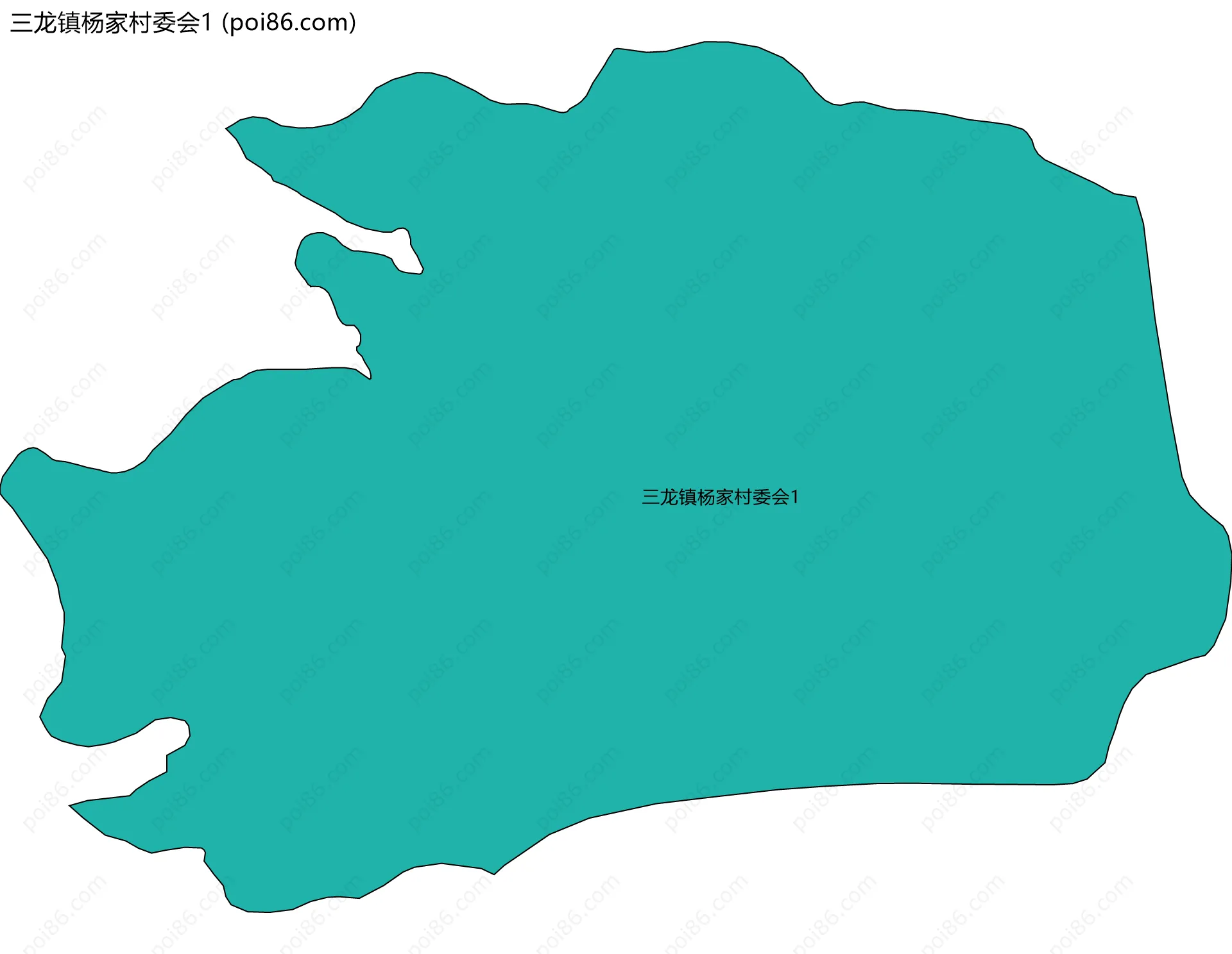 三龙镇杨家村委会1边界地图