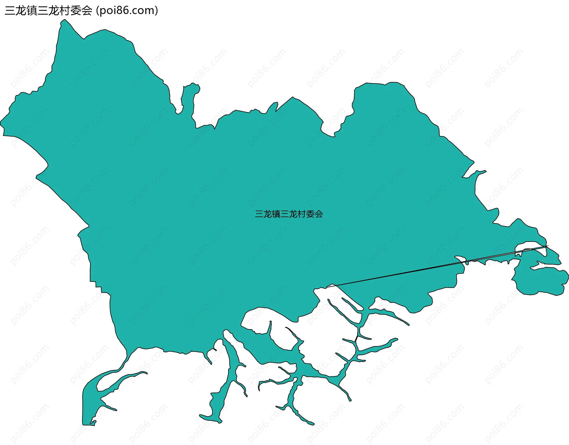 三龙镇三龙村委会边界地图