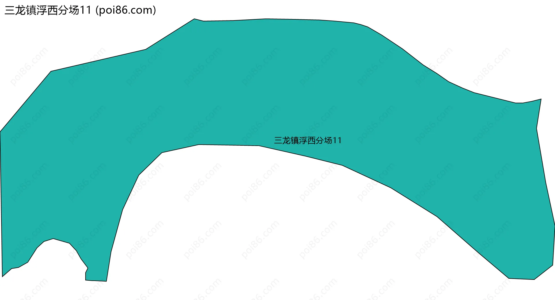 三龙镇浮西分场11边界地图
