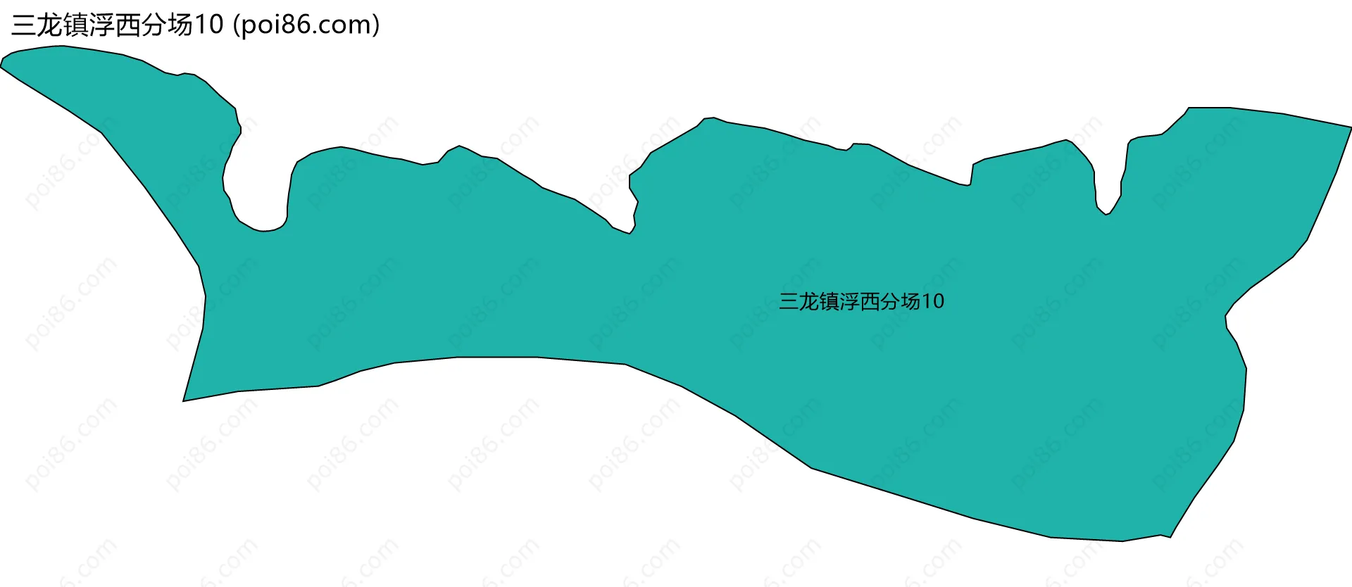 三龙镇浮西分场10边界地图