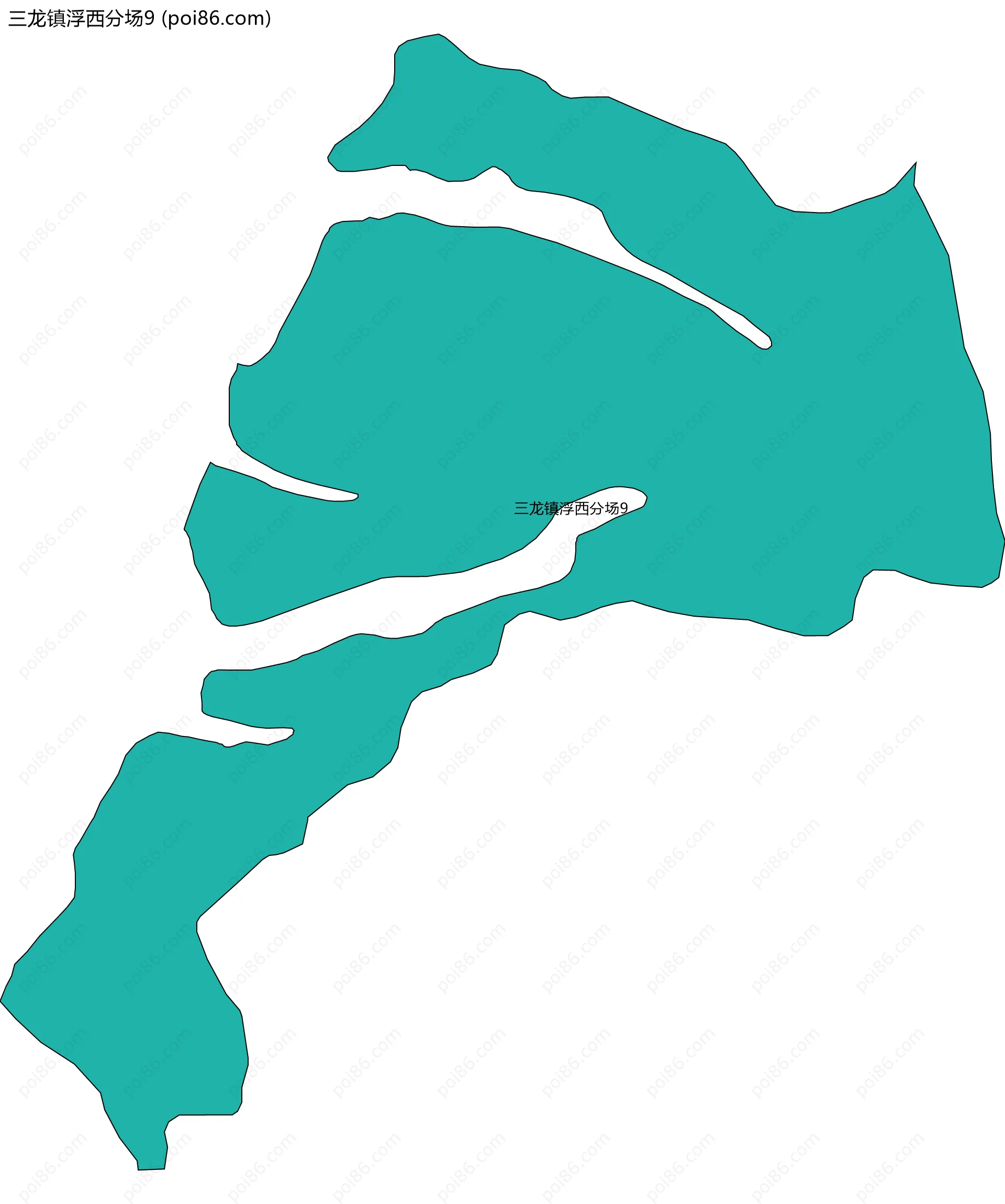 三龙镇浮西分场9边界地图