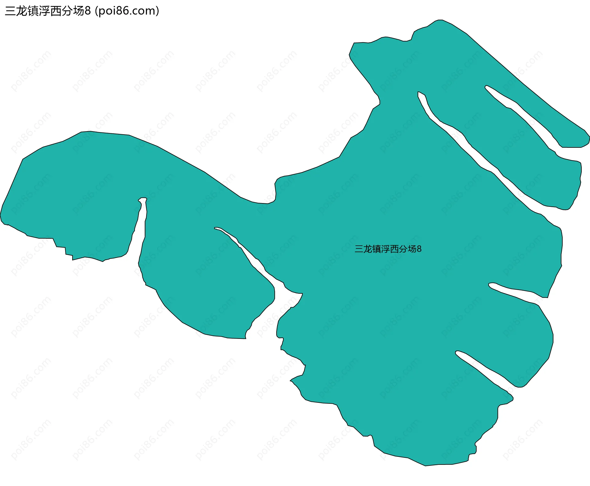 三龙镇浮西分场8边界地图