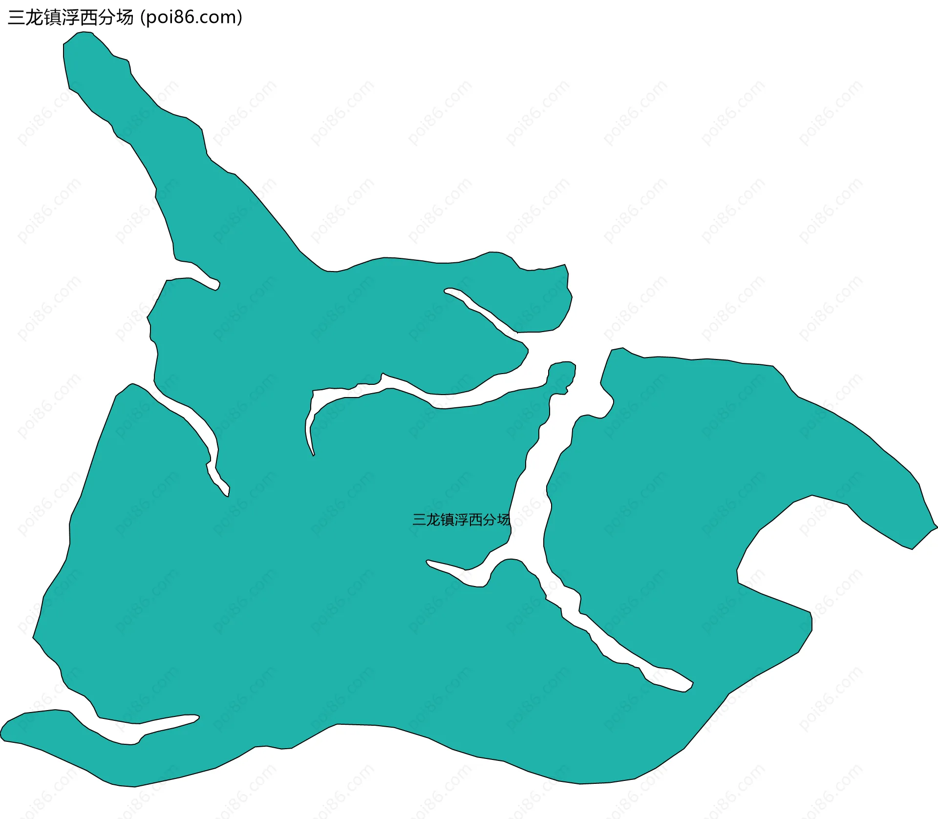 三龙镇浮西分场边界地图