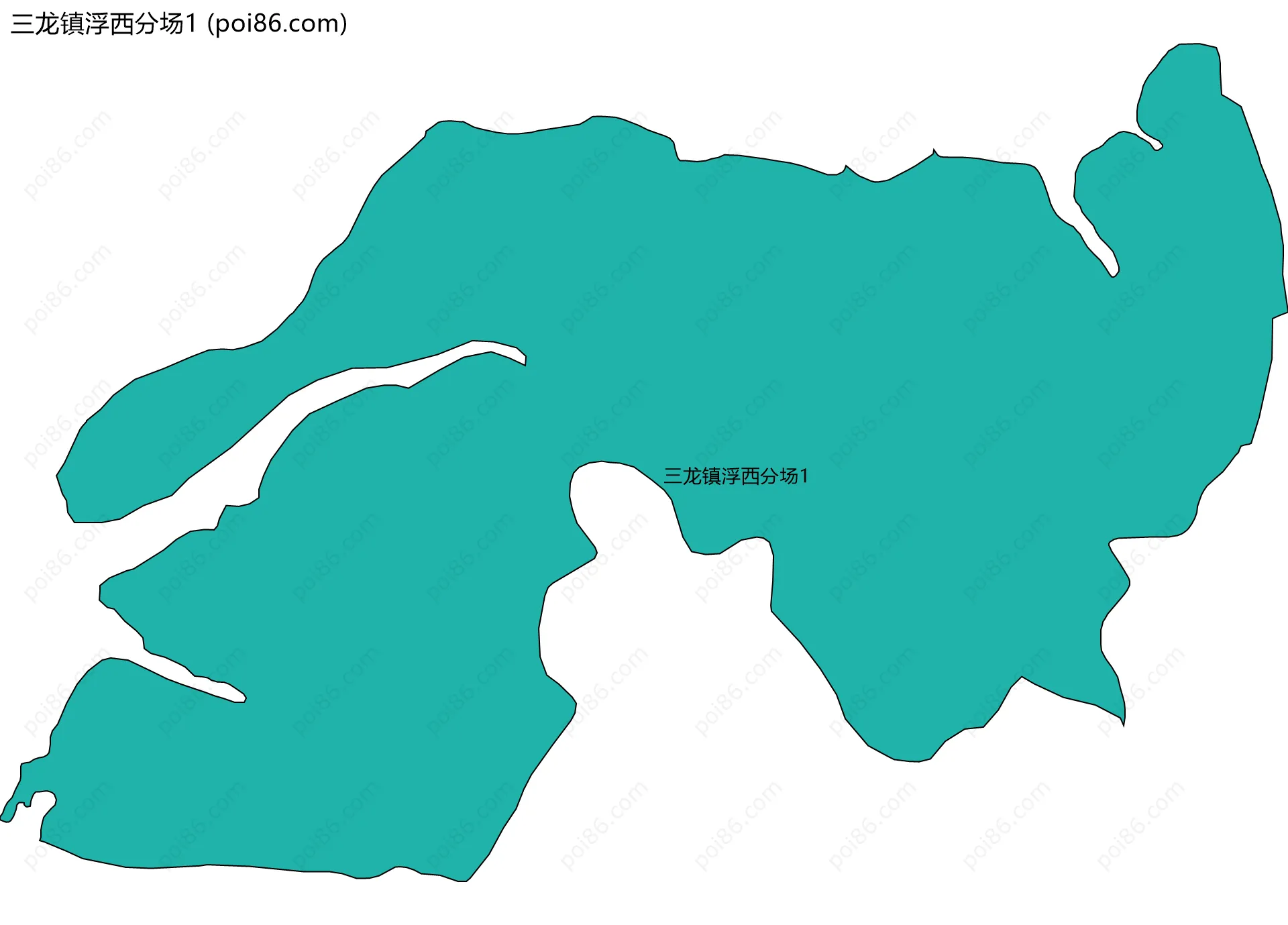 三龙镇浮西分场1边界地图