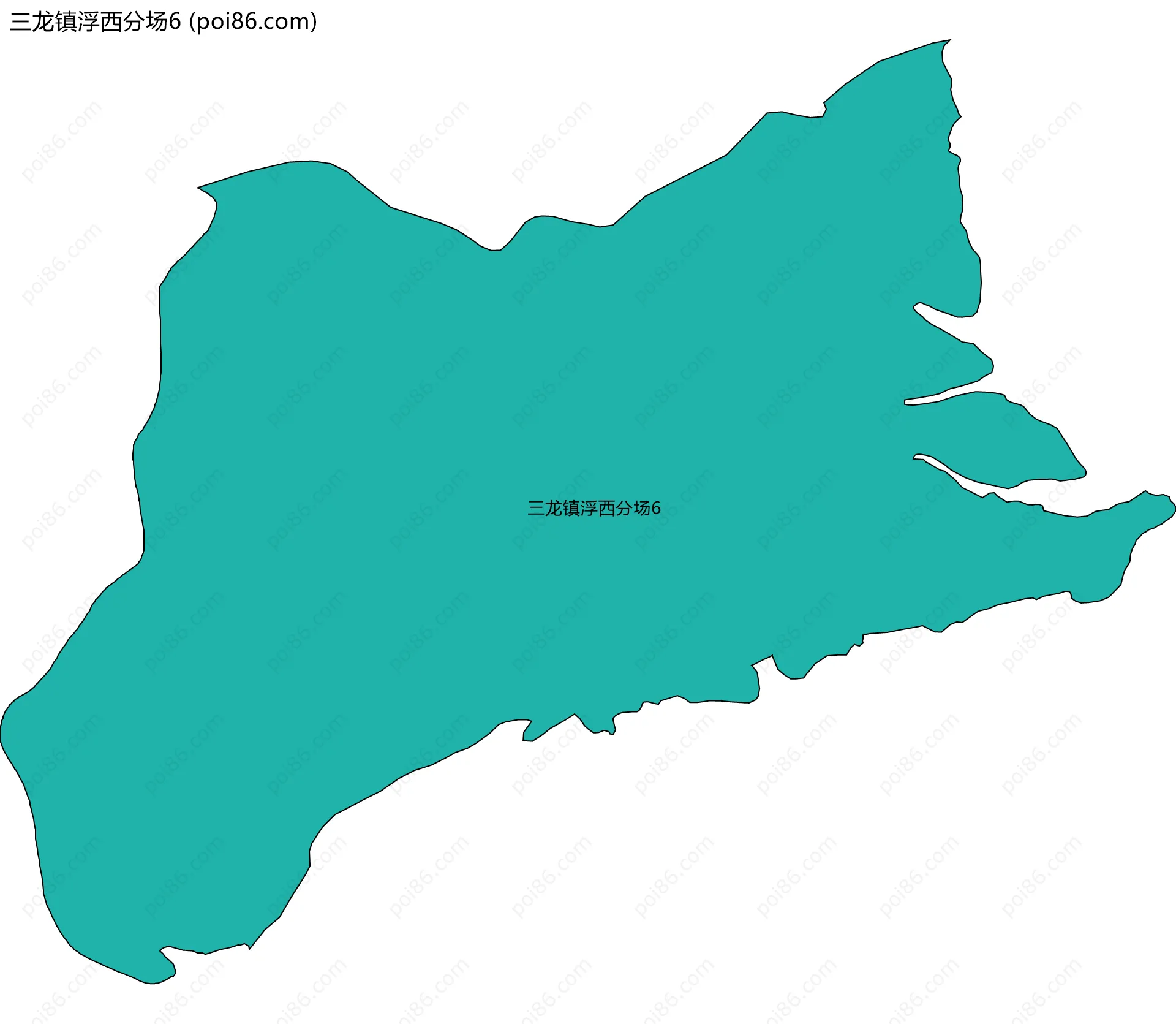 三龙镇浮西分场6边界地图