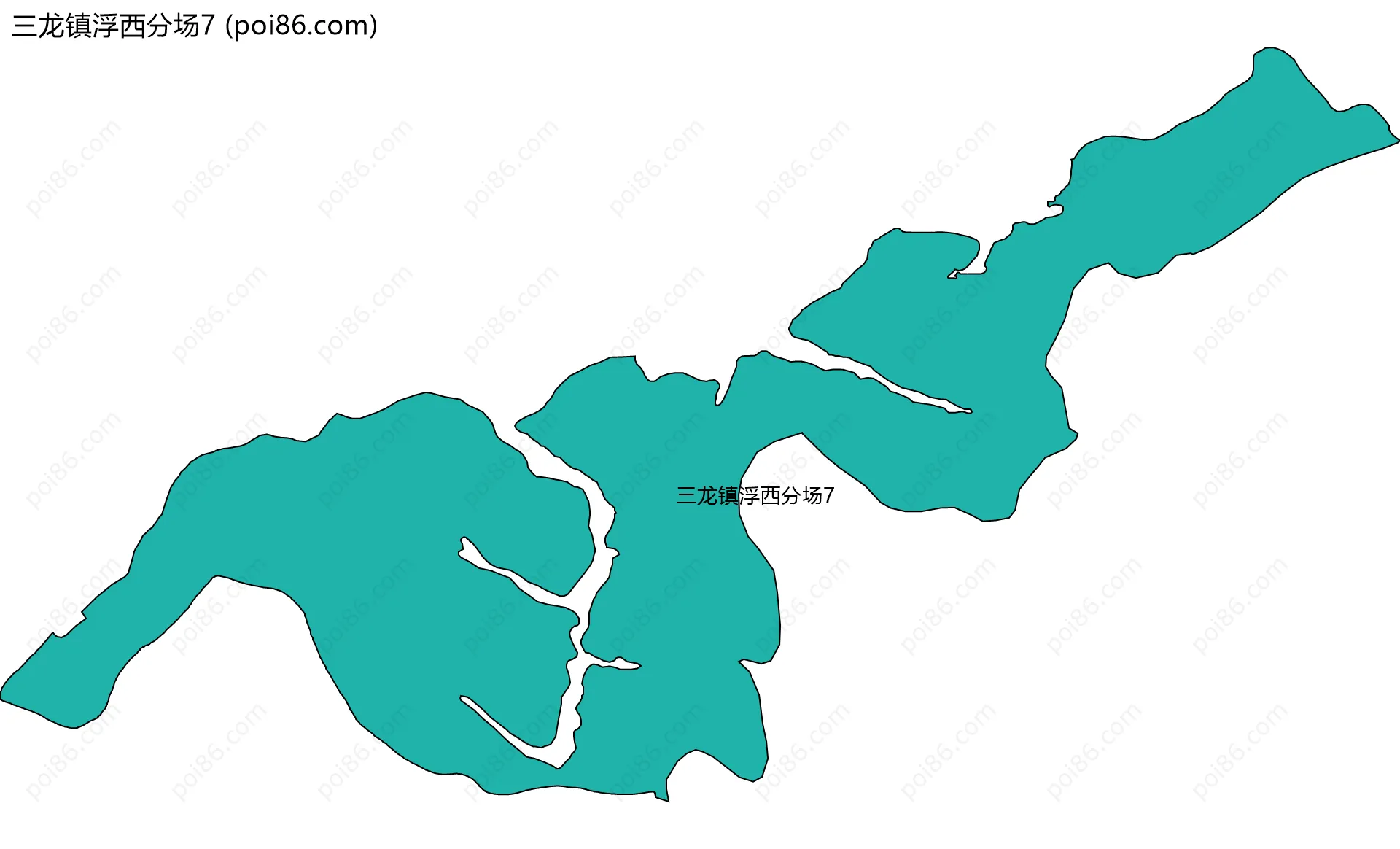 三龙镇浮西分场7边界地图