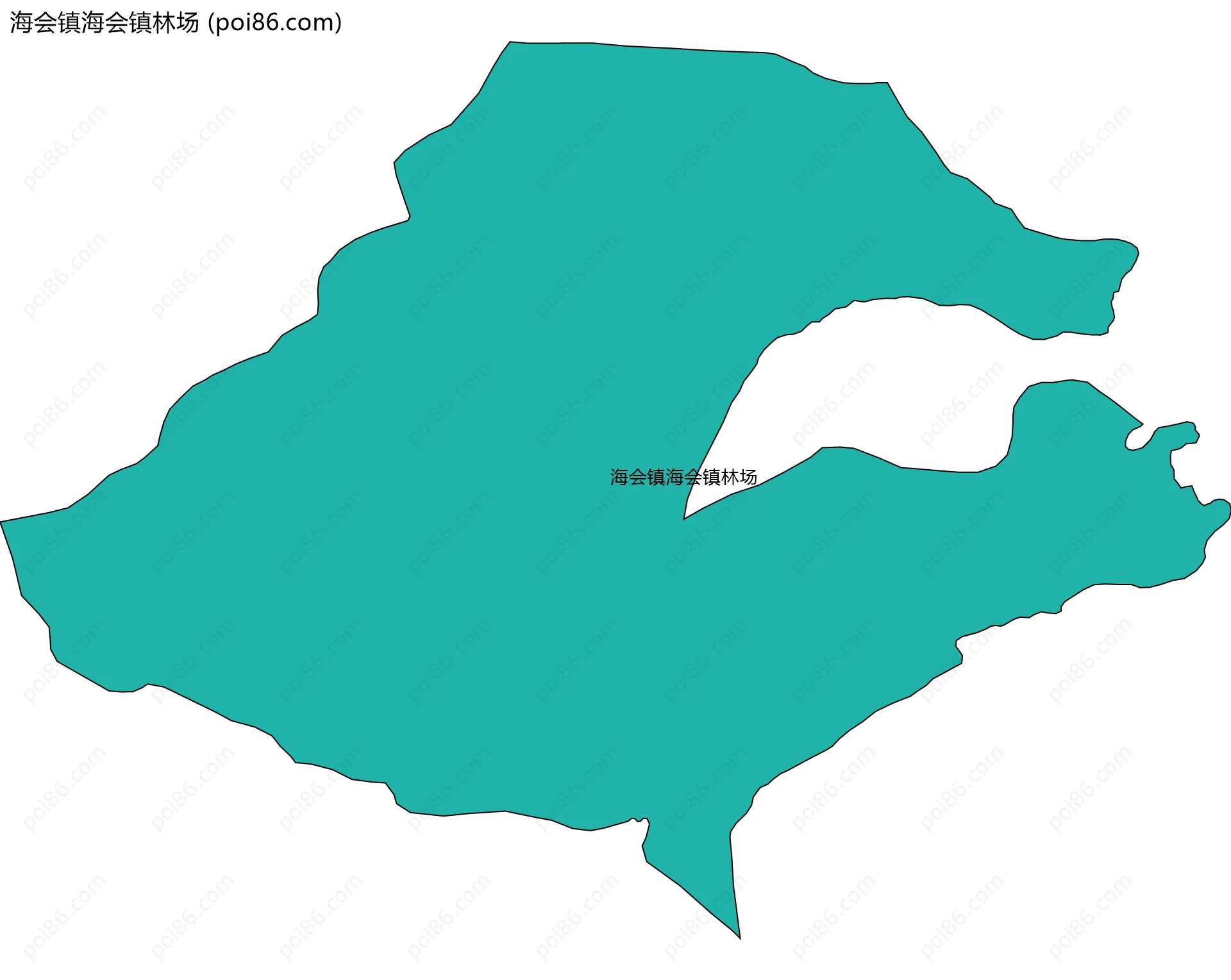 海会镇海会镇林场边界地图