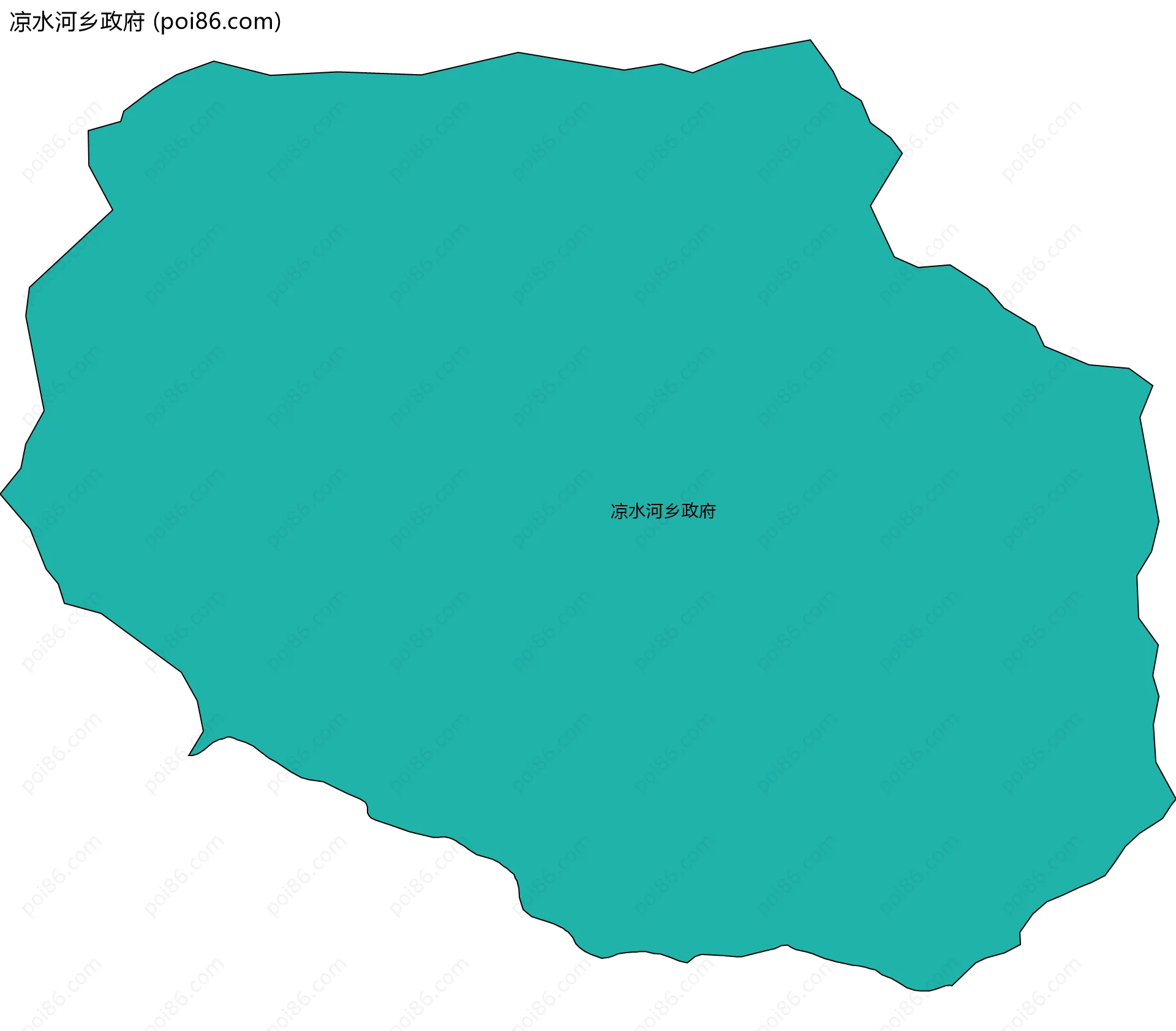 凉水河乡政府边界地图