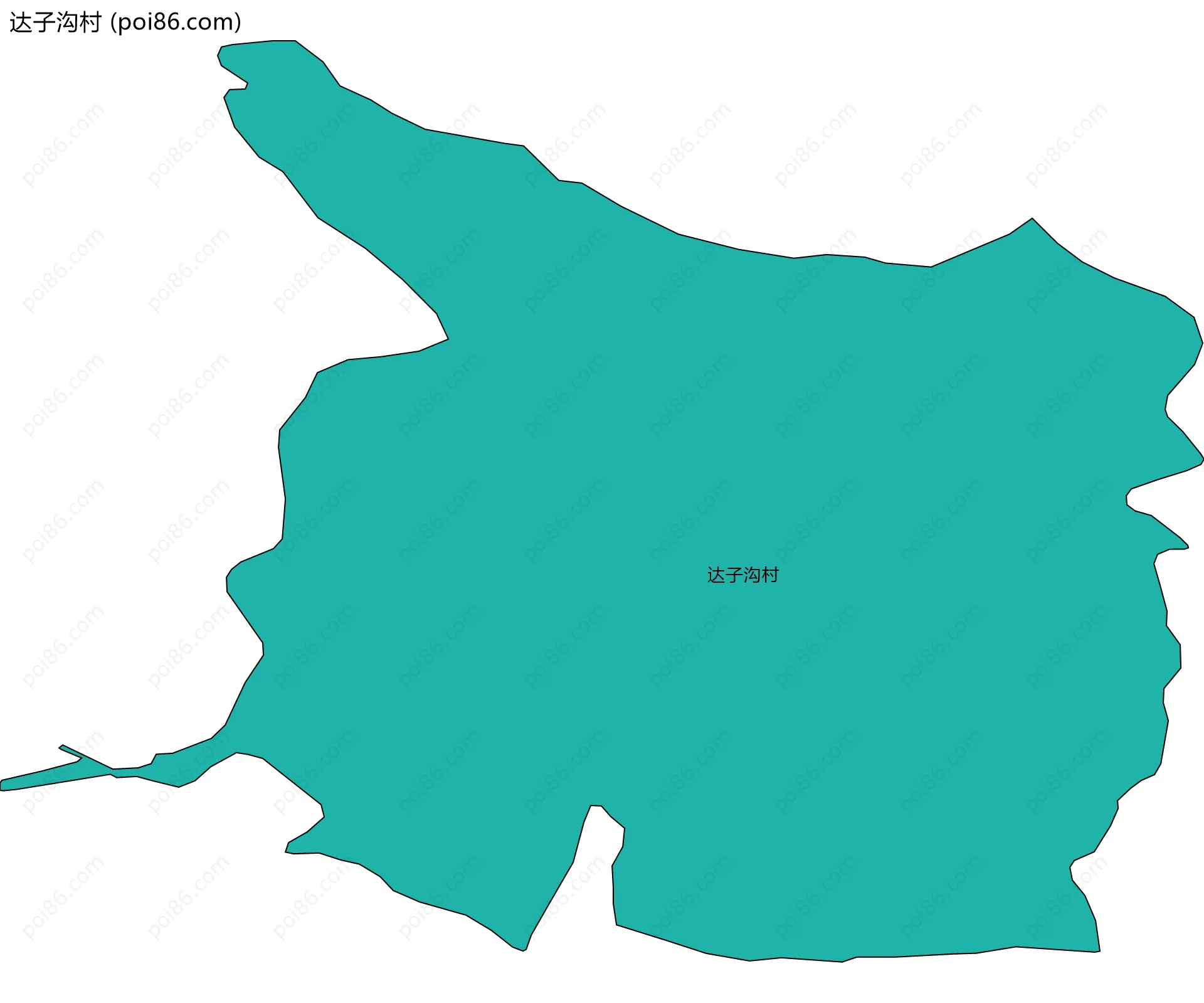 达子沟村边界地图