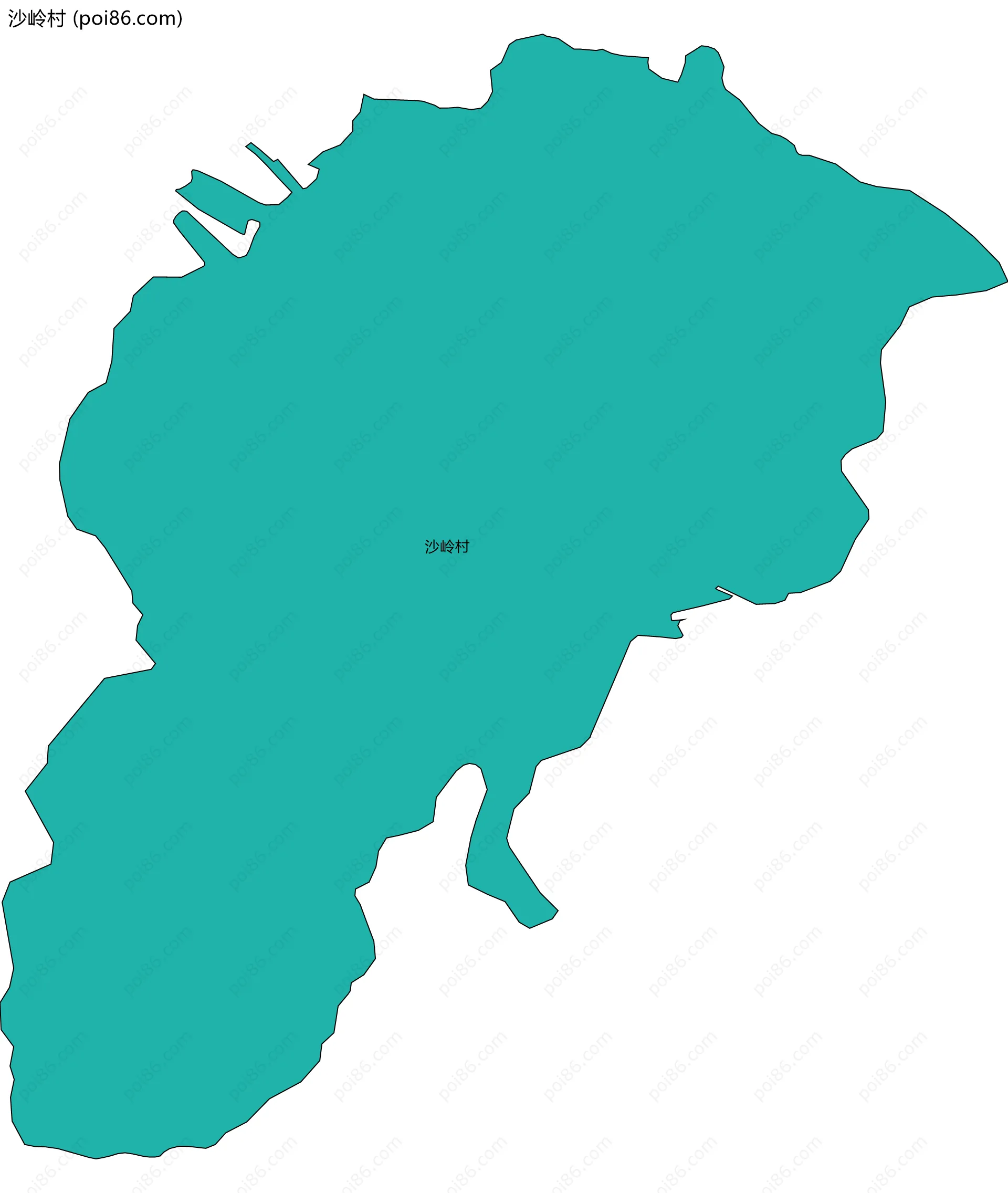 沙岭村边界地图