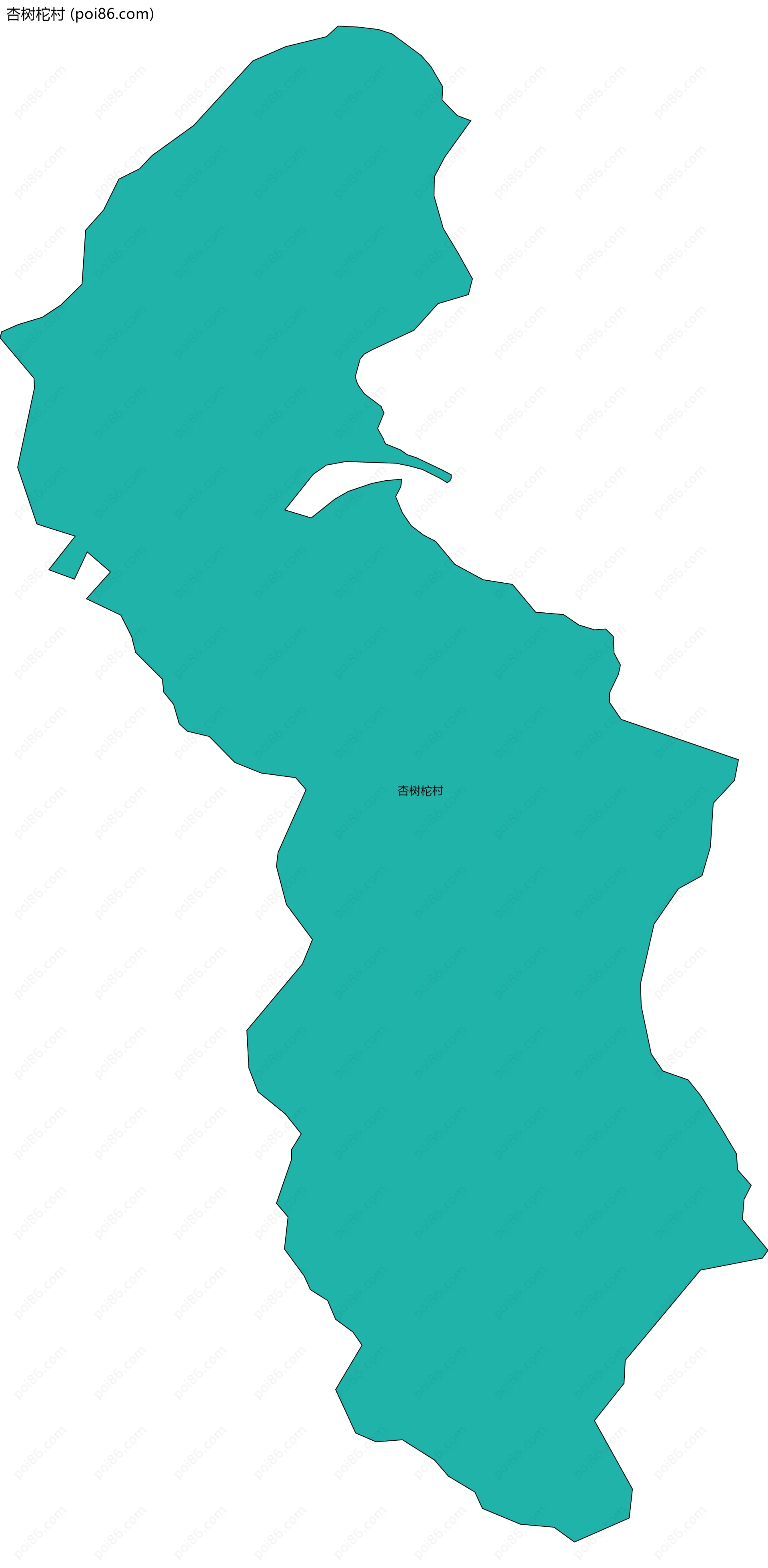 杏树柁村边界地图