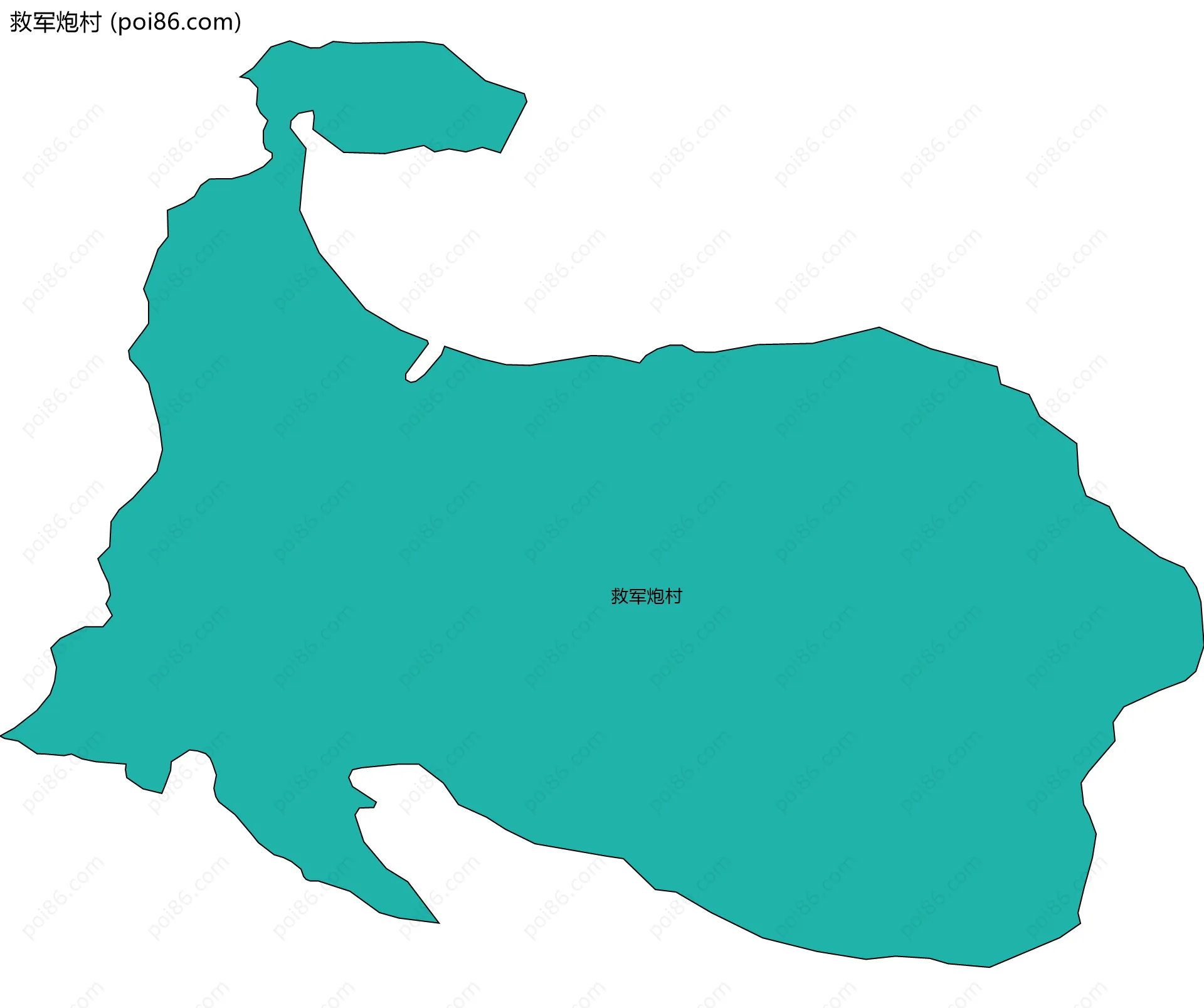 救军炮村边界地图