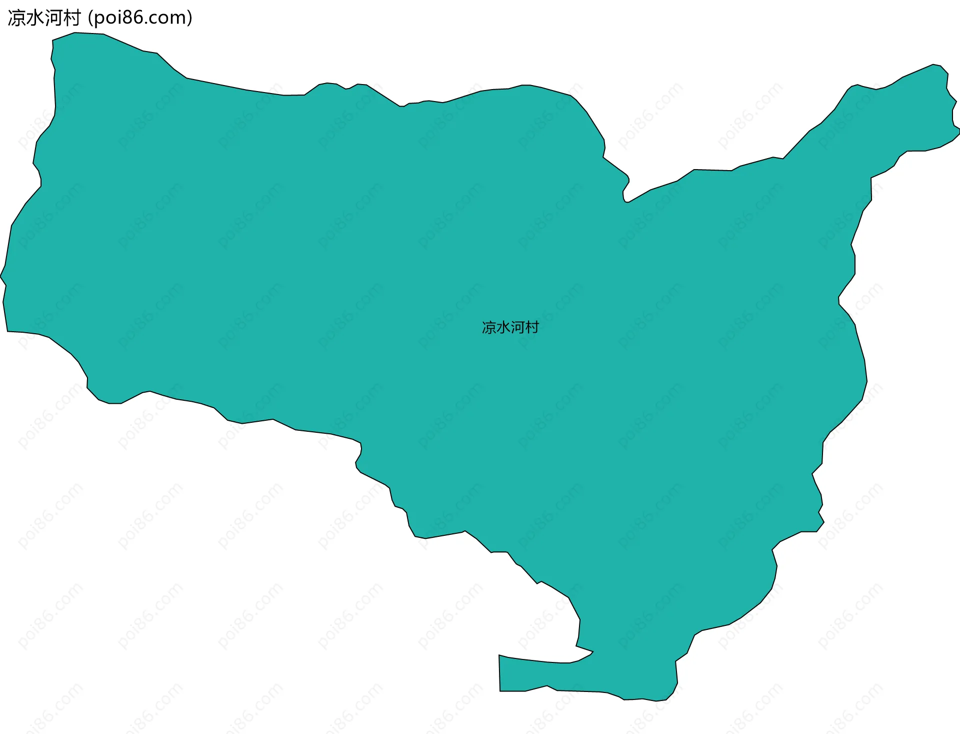 凉水河村边界地图