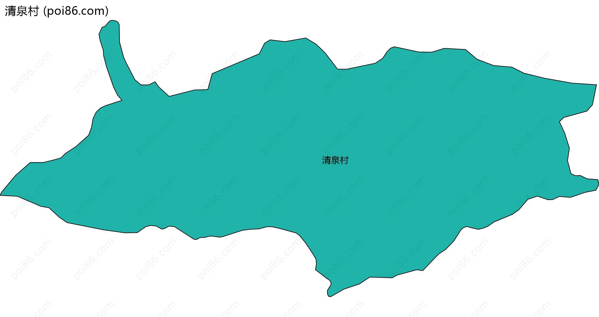 清泉村边界地图