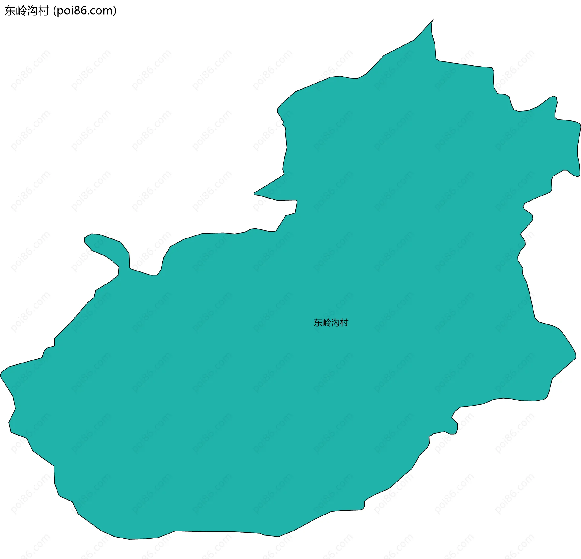 东岭沟村边界地图